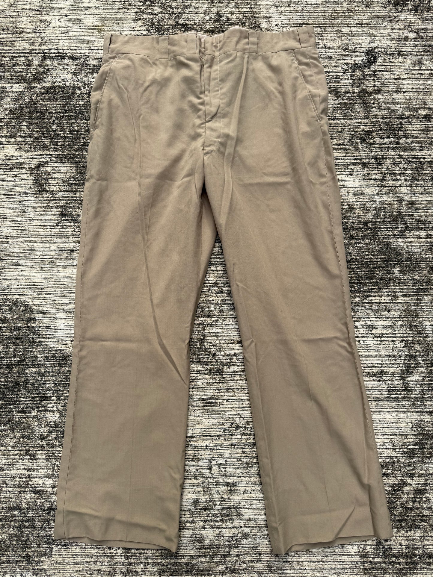 Vintage 1960s–70s Beige Khaki Trousers