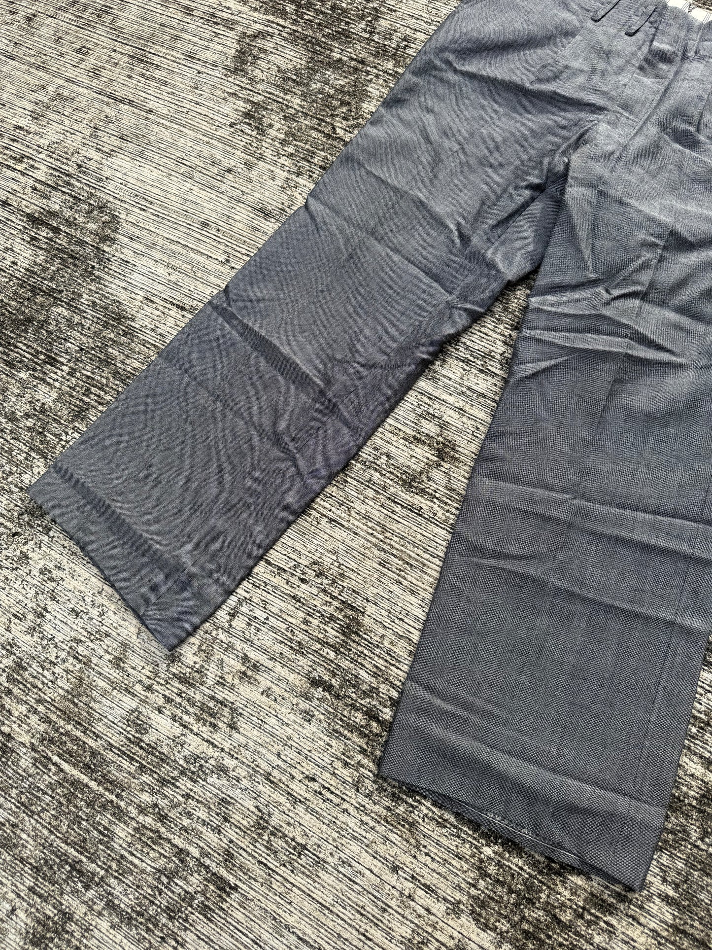 Vintage 1960s Grey Wool Blend Trousers Classic Straight Leg