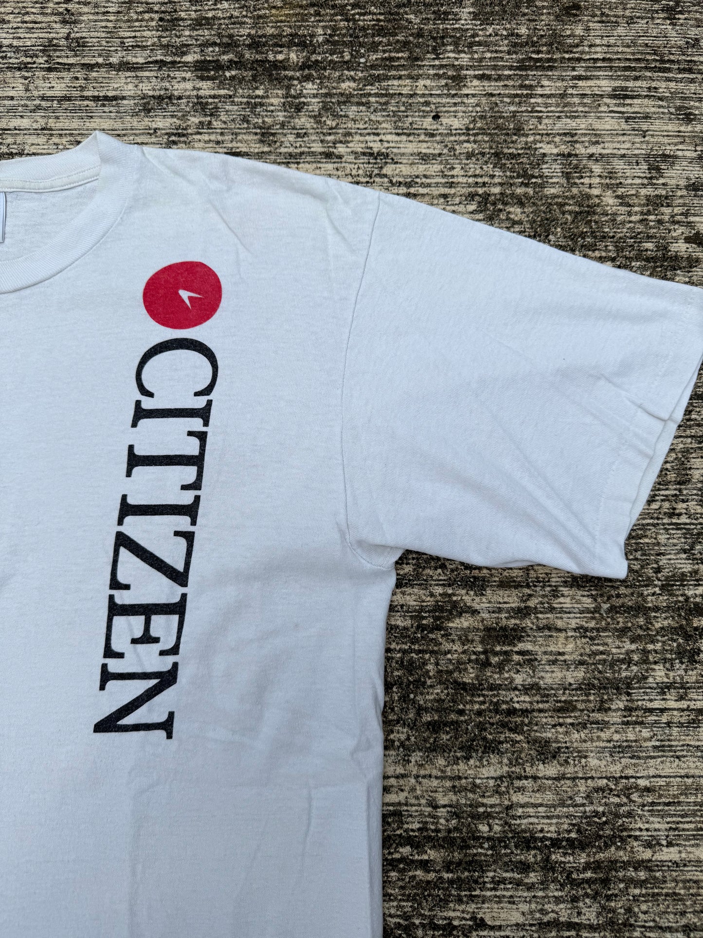Vintage 1990s Citizen Watch Promo T-Shirt White USA Made