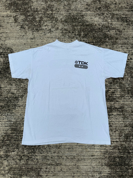 Vintage 90s TDK Fast Forward Promo T-Shirt Murina USA Cassette Tape VHS Tee