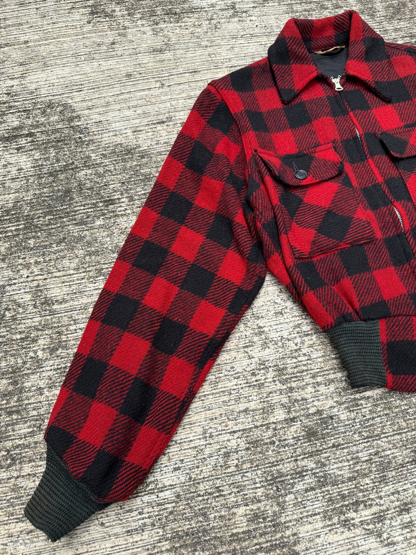 Rare 1940s–50s Big Yank Buffalo Plaid Wool Jacket