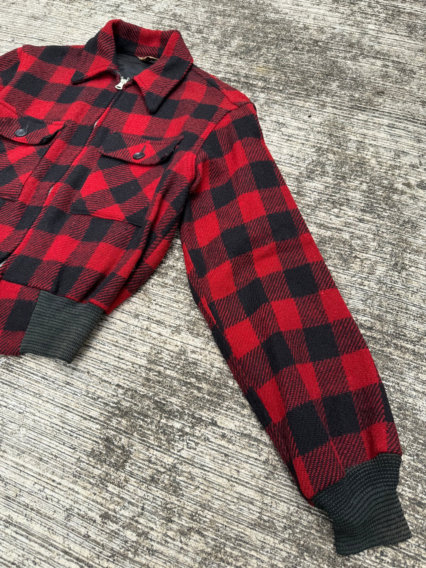Rare 1940s–50s Big Yank Buffalo Plaid Wool Jacket