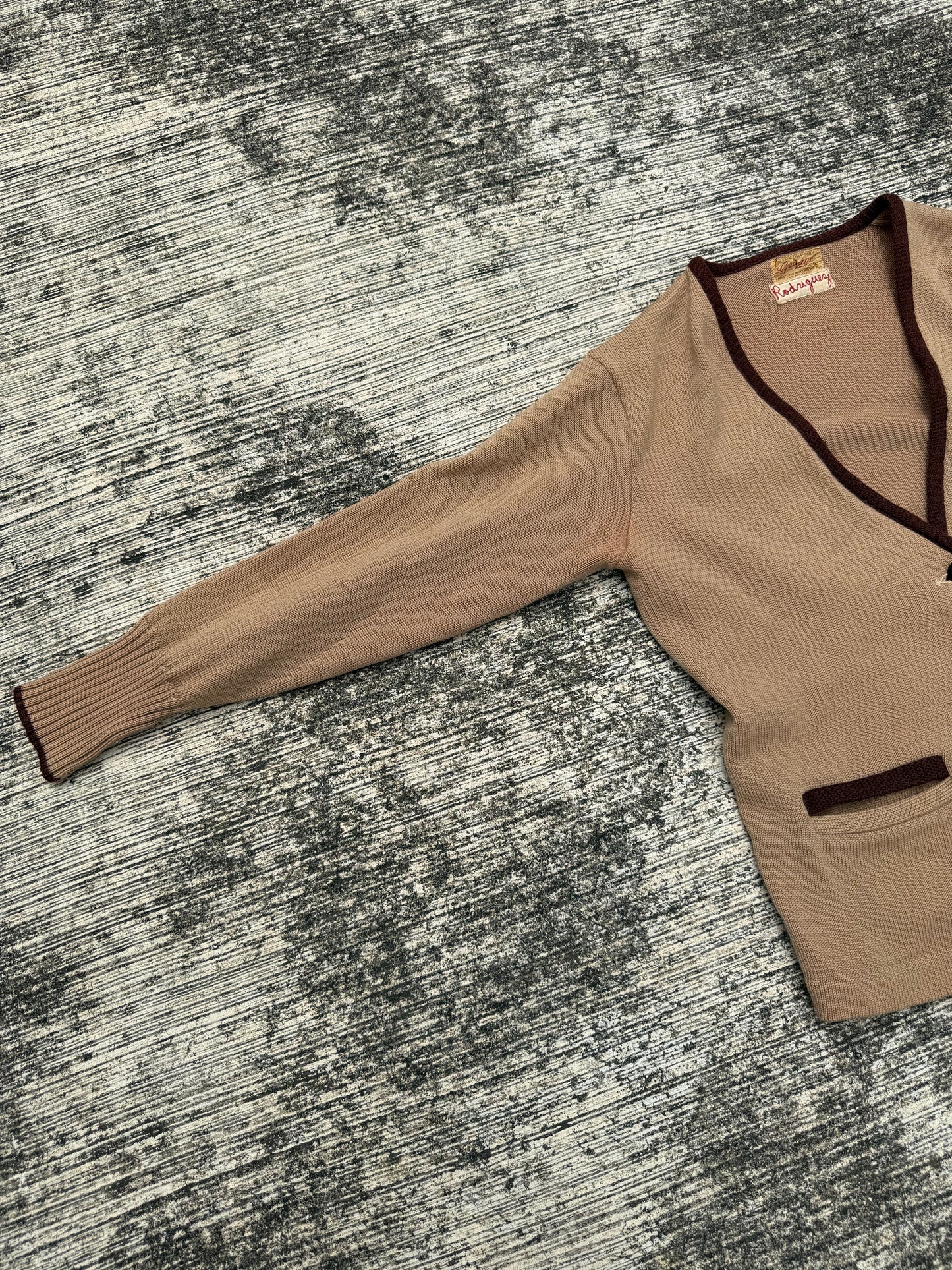 Vintage 1972 Aztlan Varsity Knit Cardigan