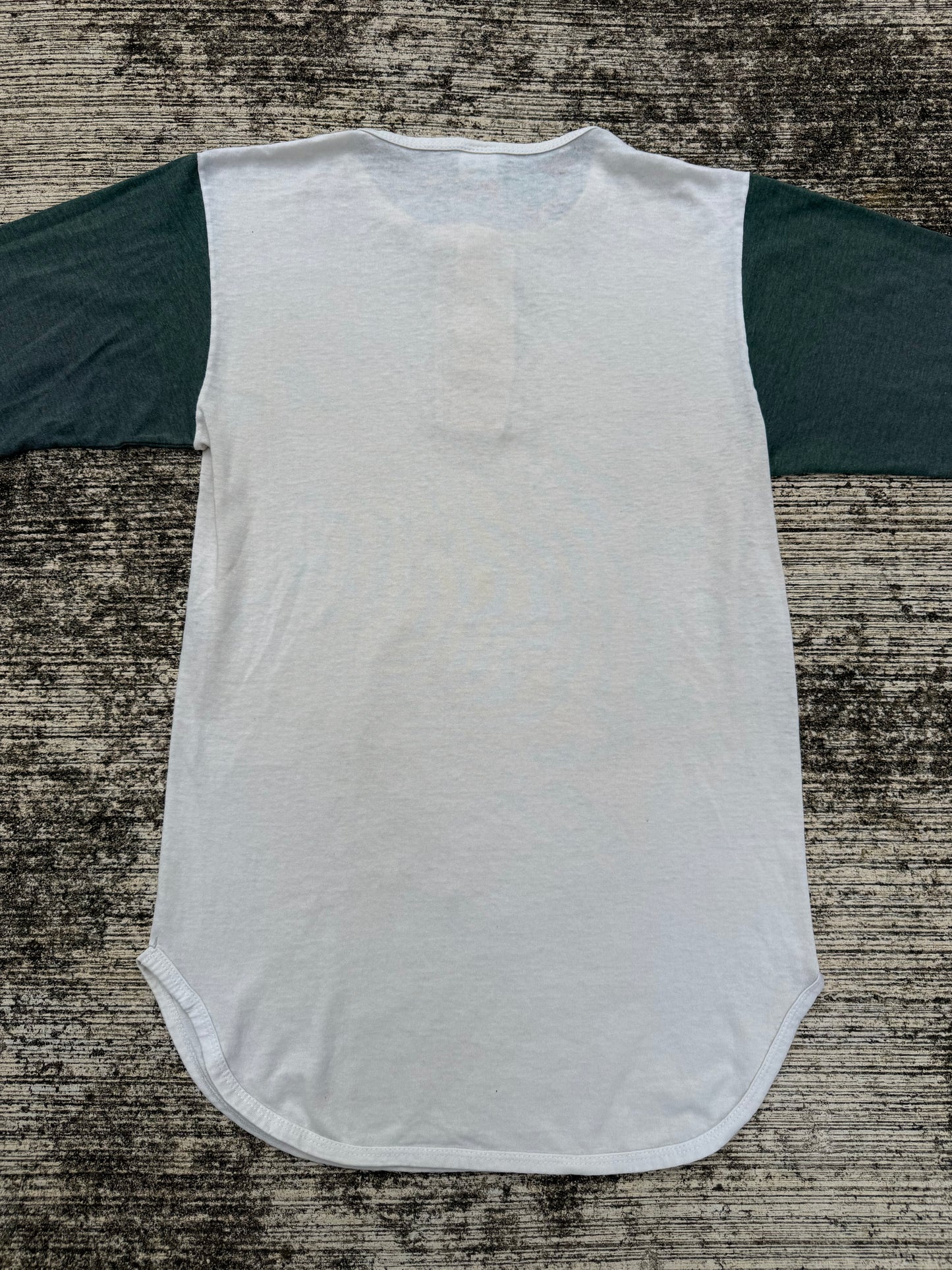 Vintage 1970s-80s Champion Henley Baseball Tee Raglan 3/4 Sleeve