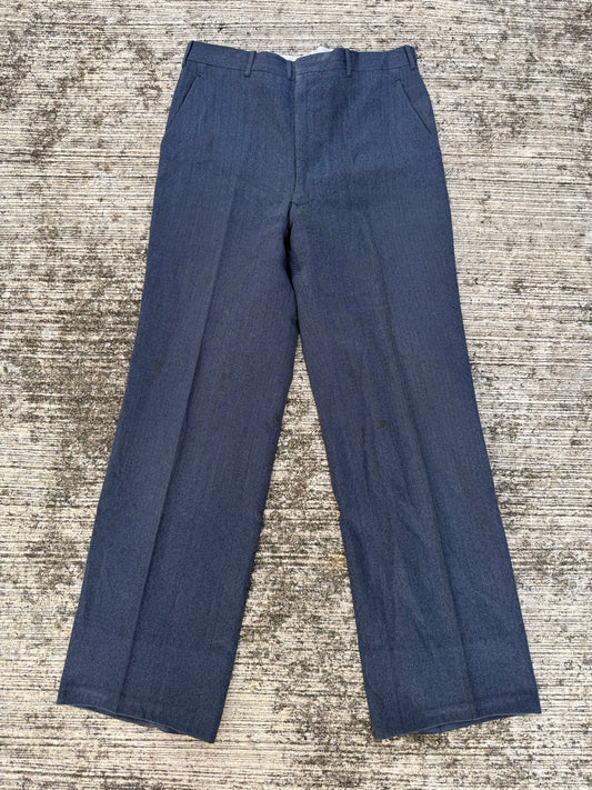Rare Vintage 1950s–60s Tailored Herringbone Dress Trousers