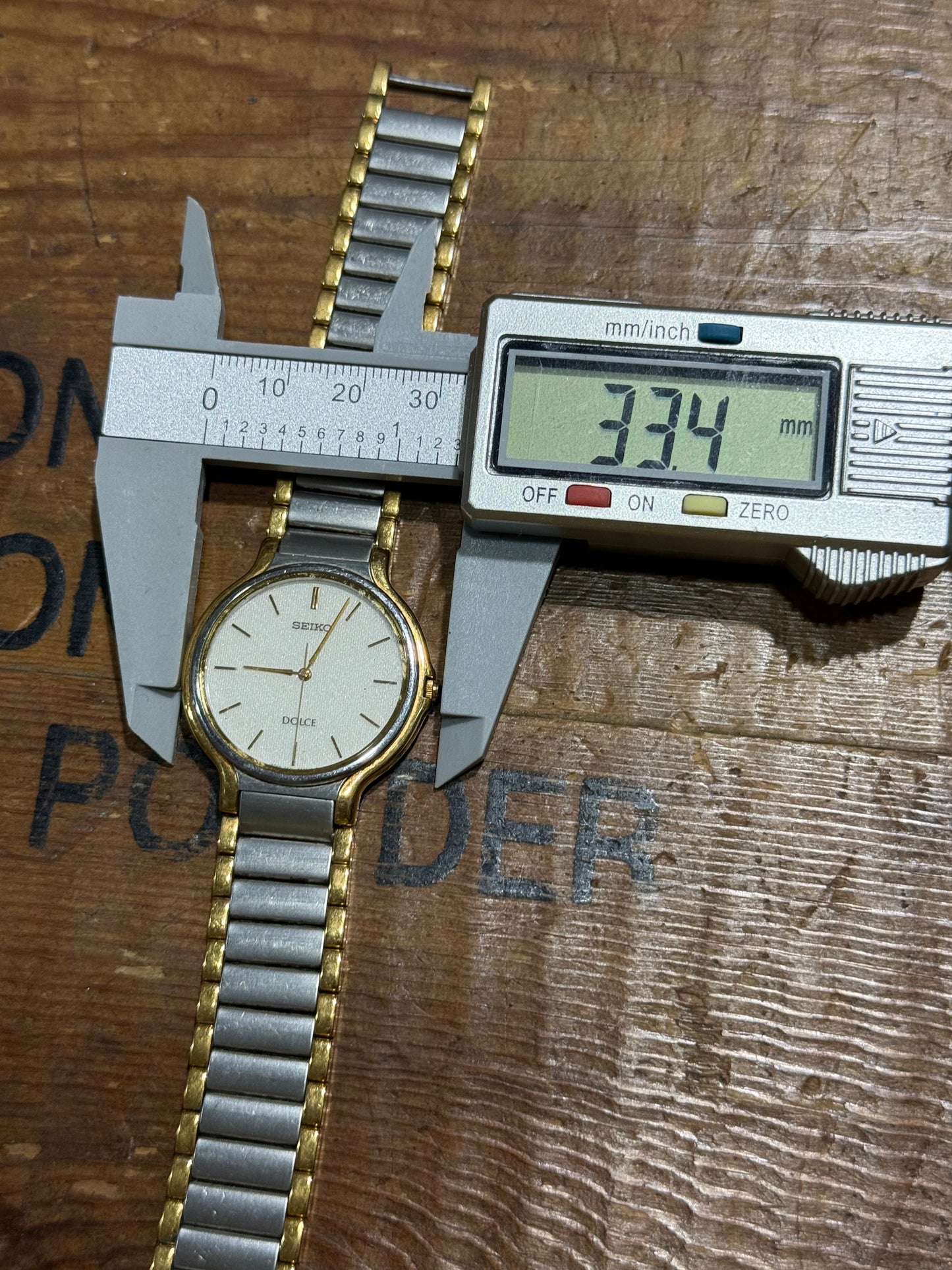 Vintage Seiko Dolce Two Tone Watch Junk Not Working For Parts