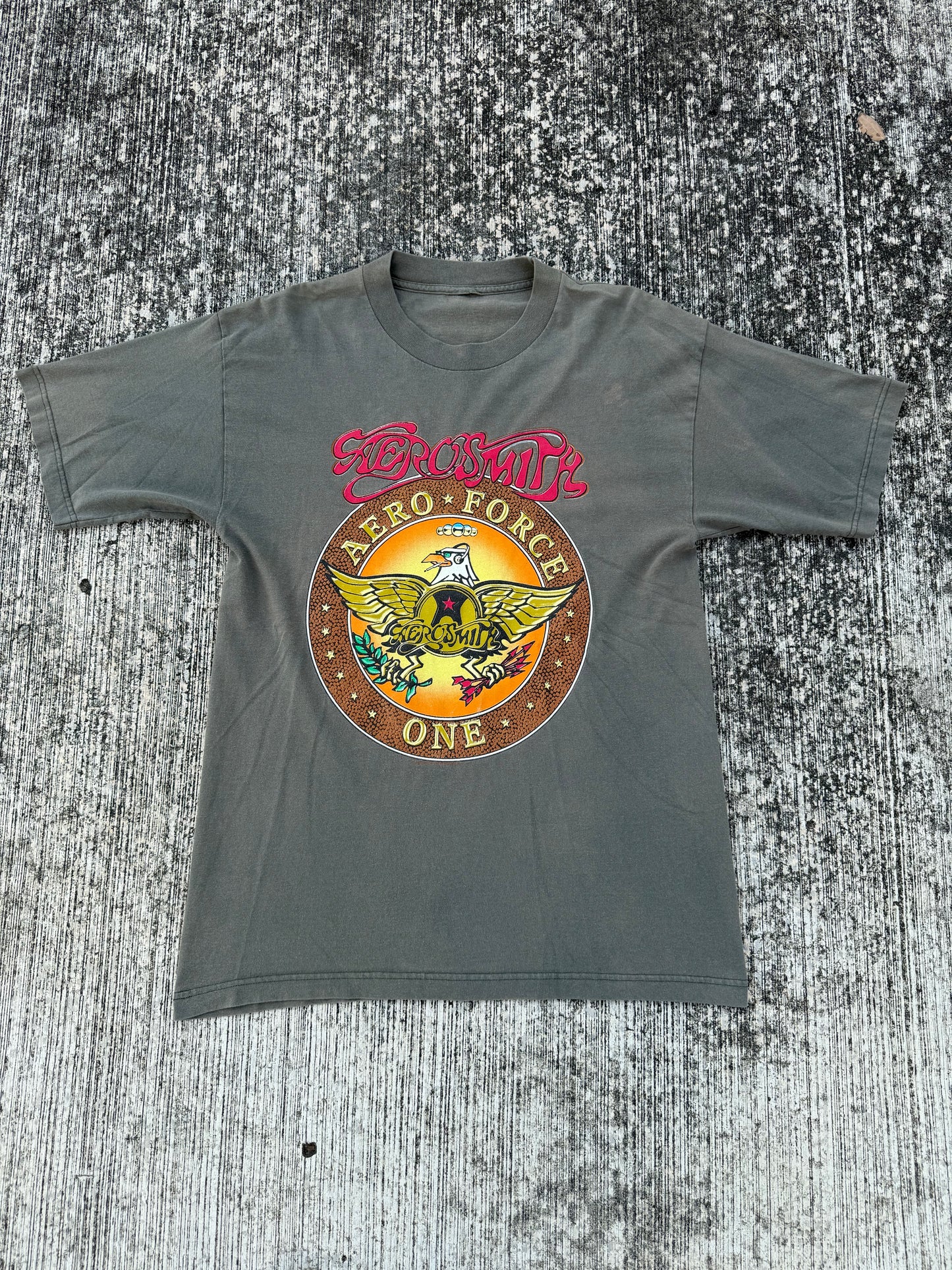 Vintage Aerosmith “Aero Force One” World Tour 1998 Band T-Shirt Rock Tee