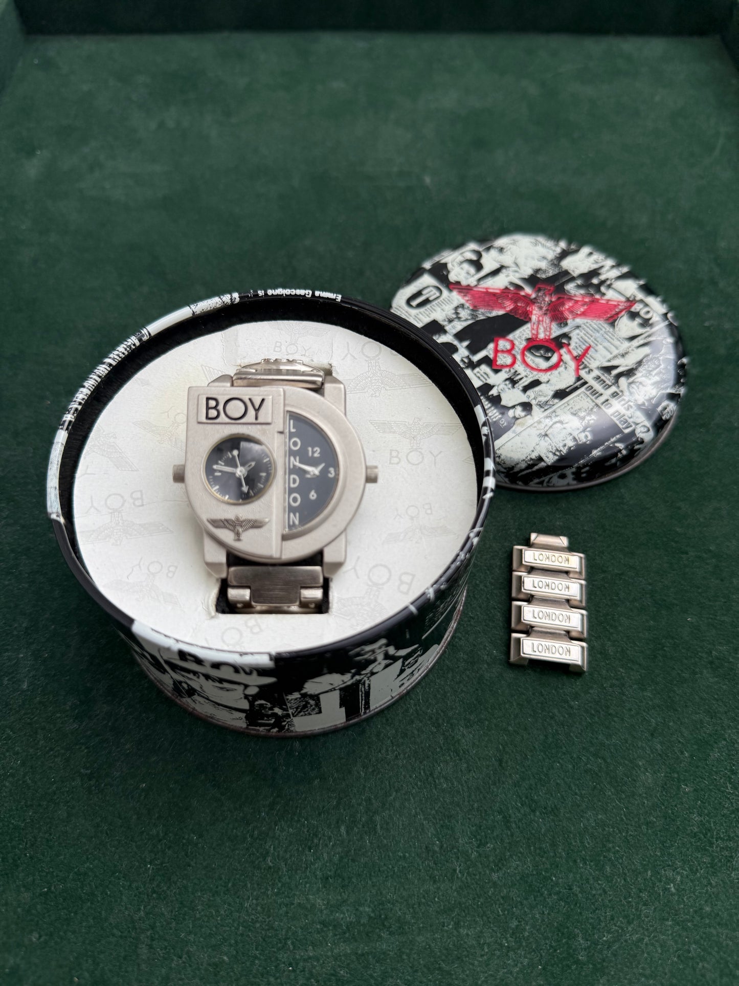 Vintage Boy London Dual Time Oversized Watch