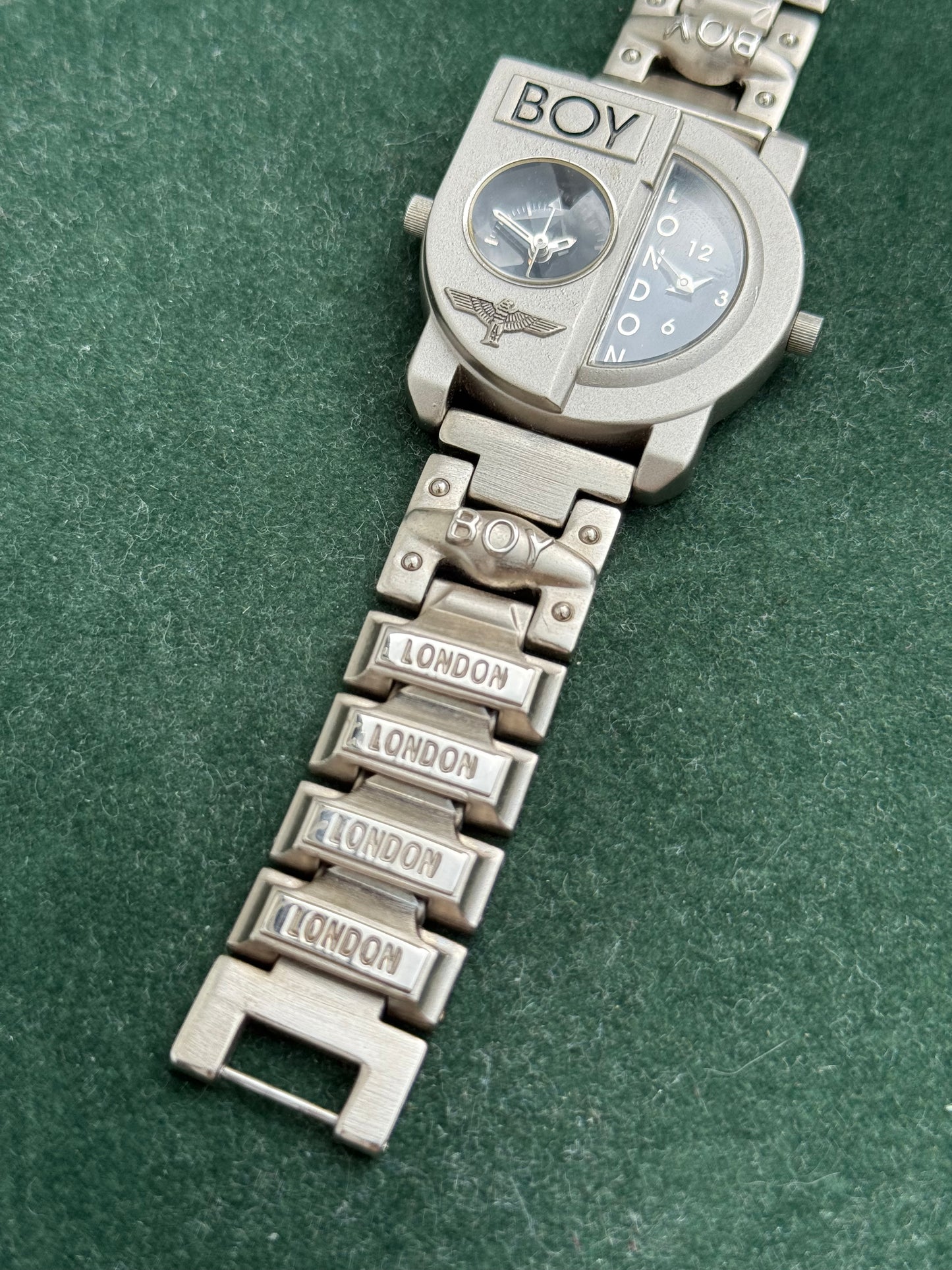 Vintage Boy London Dual Time Oversized Watch