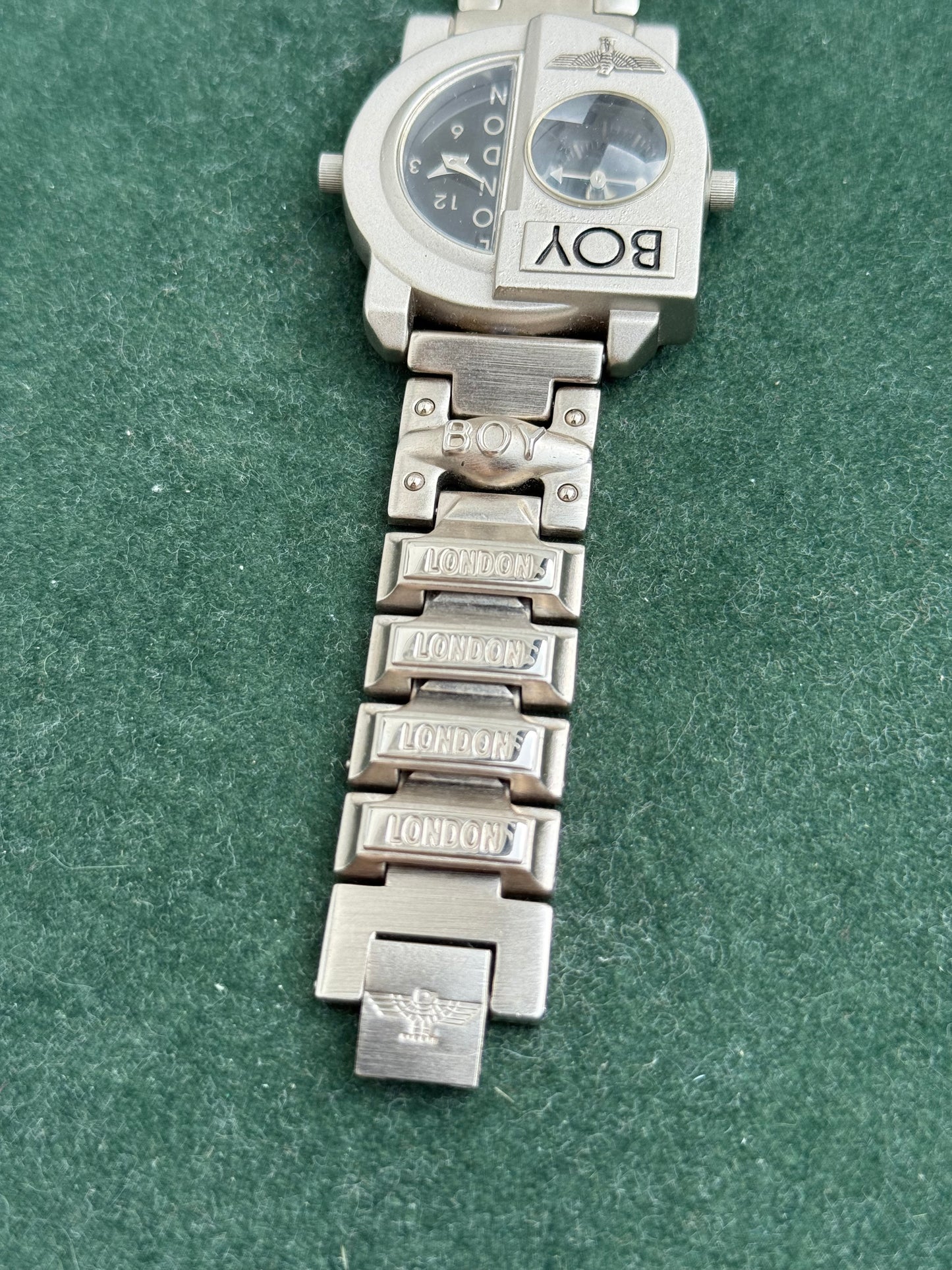 Vintage Boy London Dual Time Oversized Watch