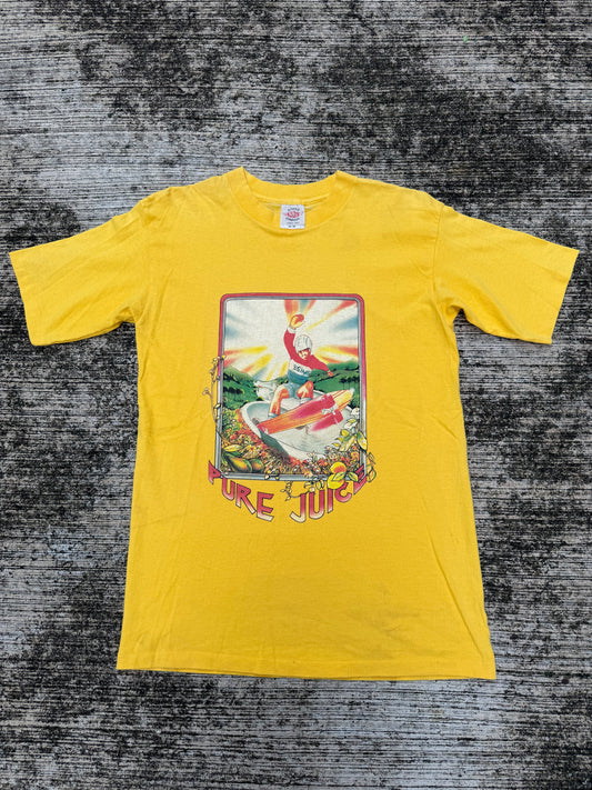 Vintage Sims Skateboards “Pure Juice” T-Shirt – 1970s Skate/Surf Era, Made in USA