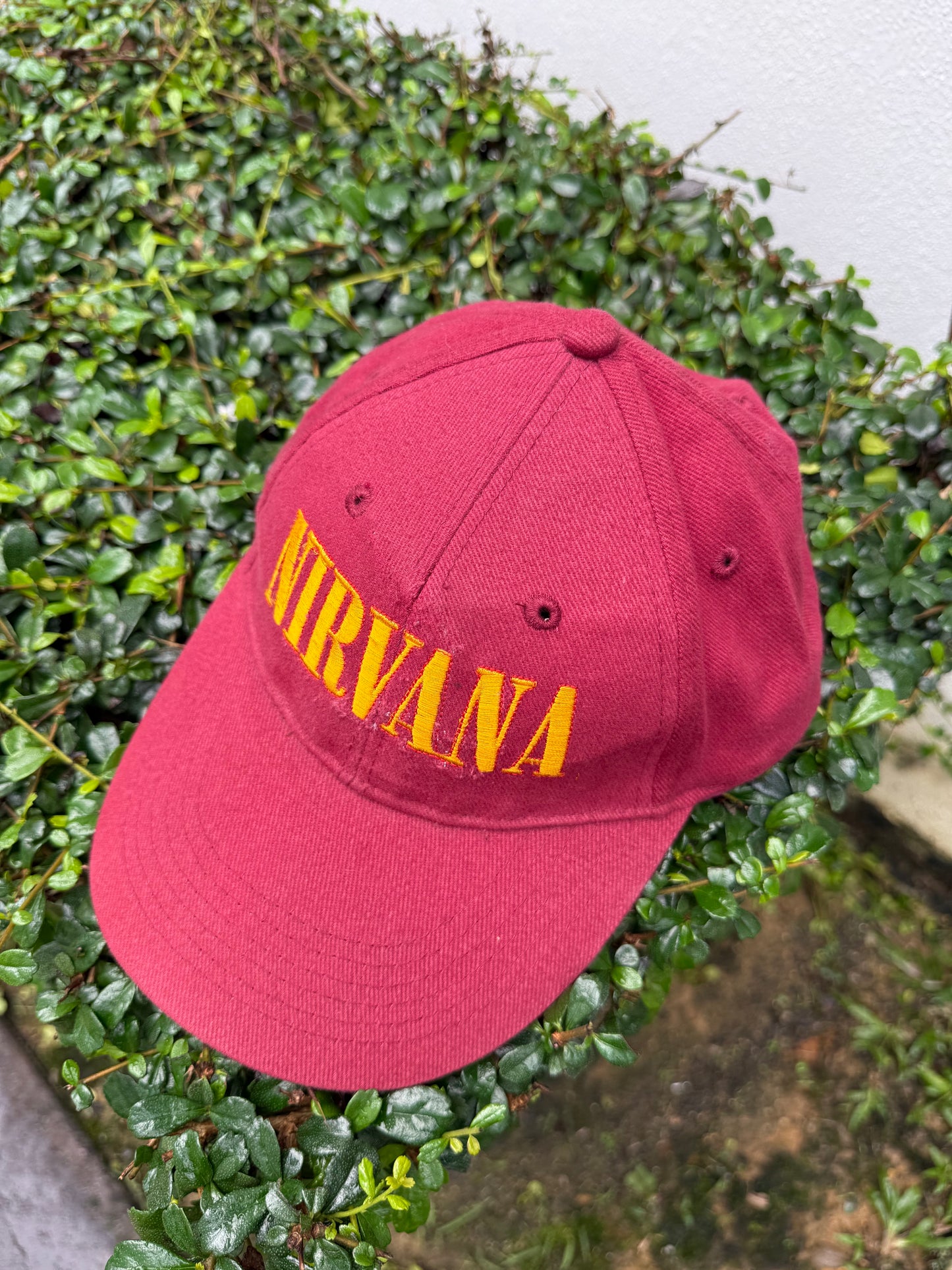 Vintage Nirvana Strapback Cap – 90s Grunge Rock Hat
