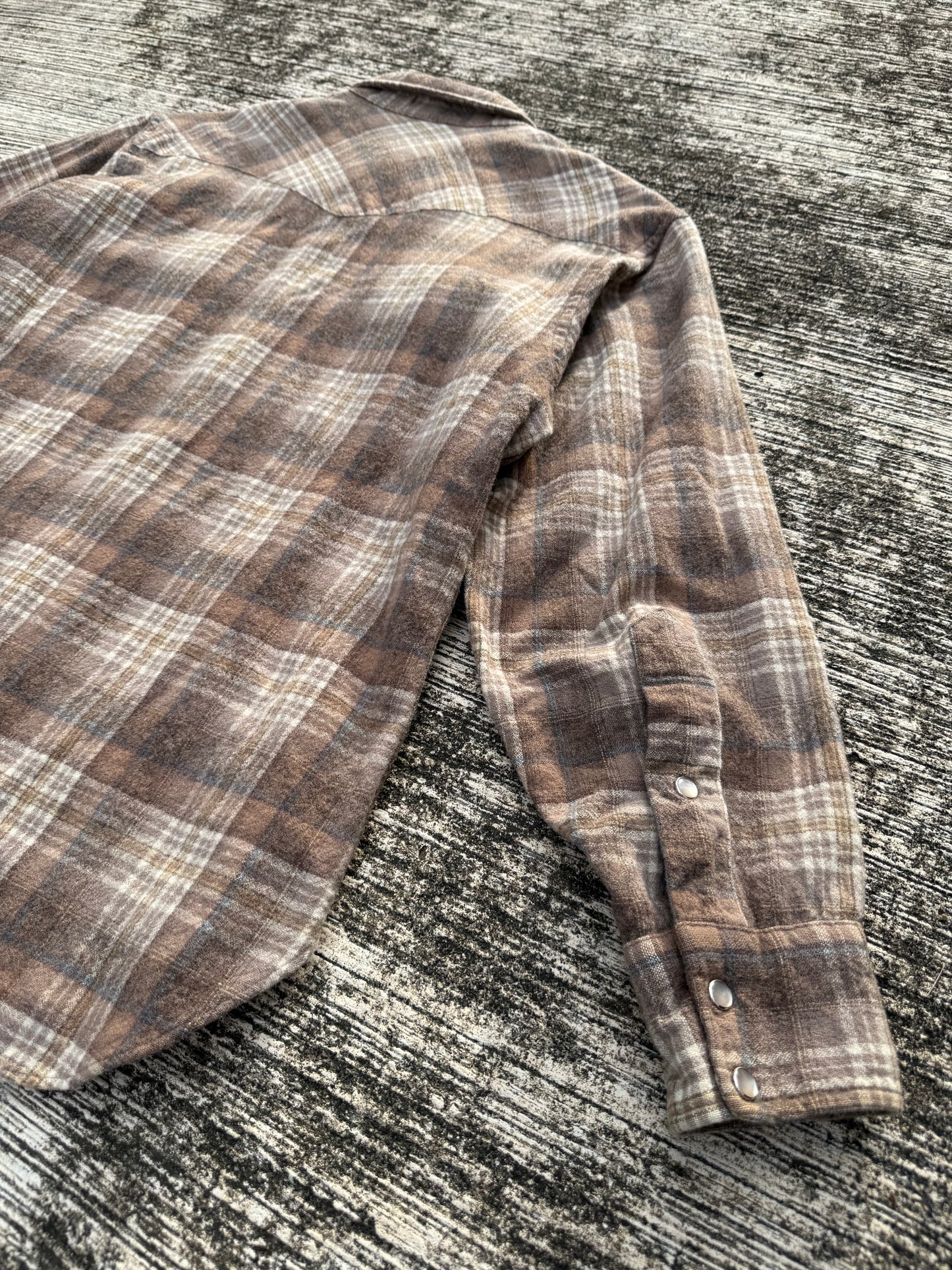 Vintage Pendleton High Grade Western Wear Wool Shirt Brown Plaid USA Made