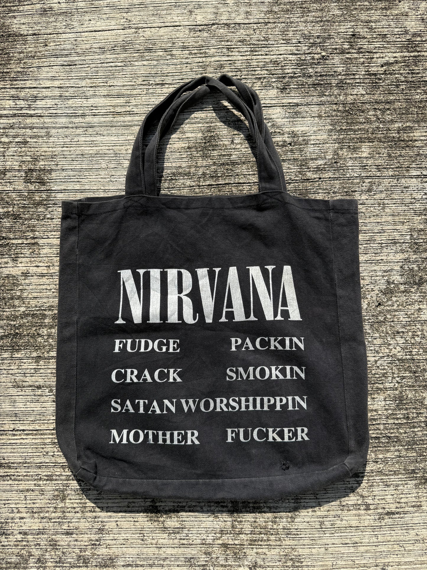 Vintage Nirvana Band Tote Bag