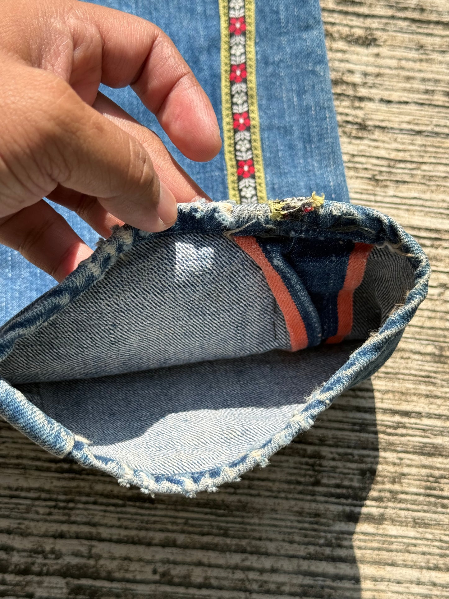 Vintage Edwin Selvedge Jeans with Side Embroidered Trim