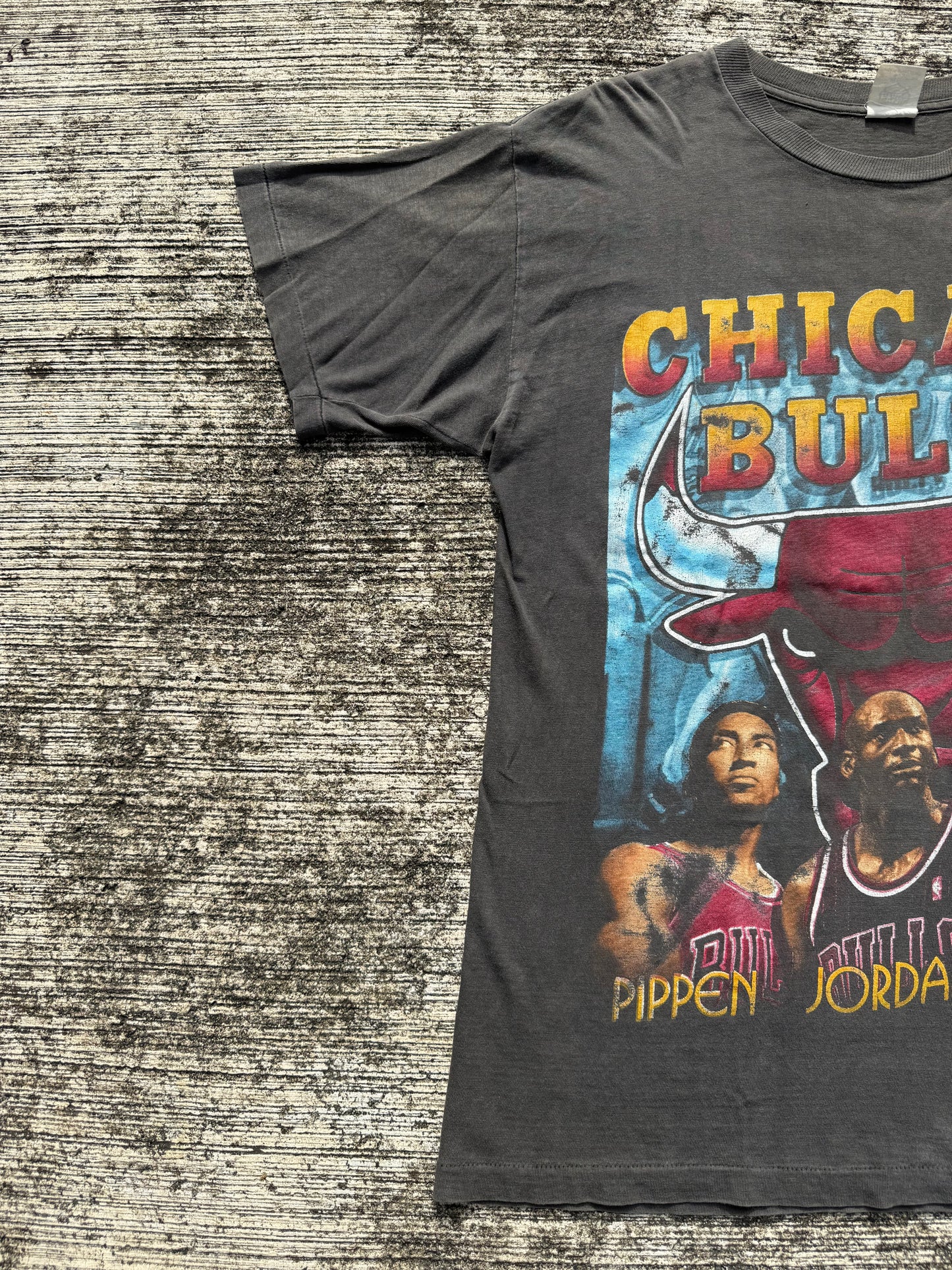 Very Rare Vintage 90s Chicago Bulls 1996 Champions Tee – Jordan Pippen Rodman