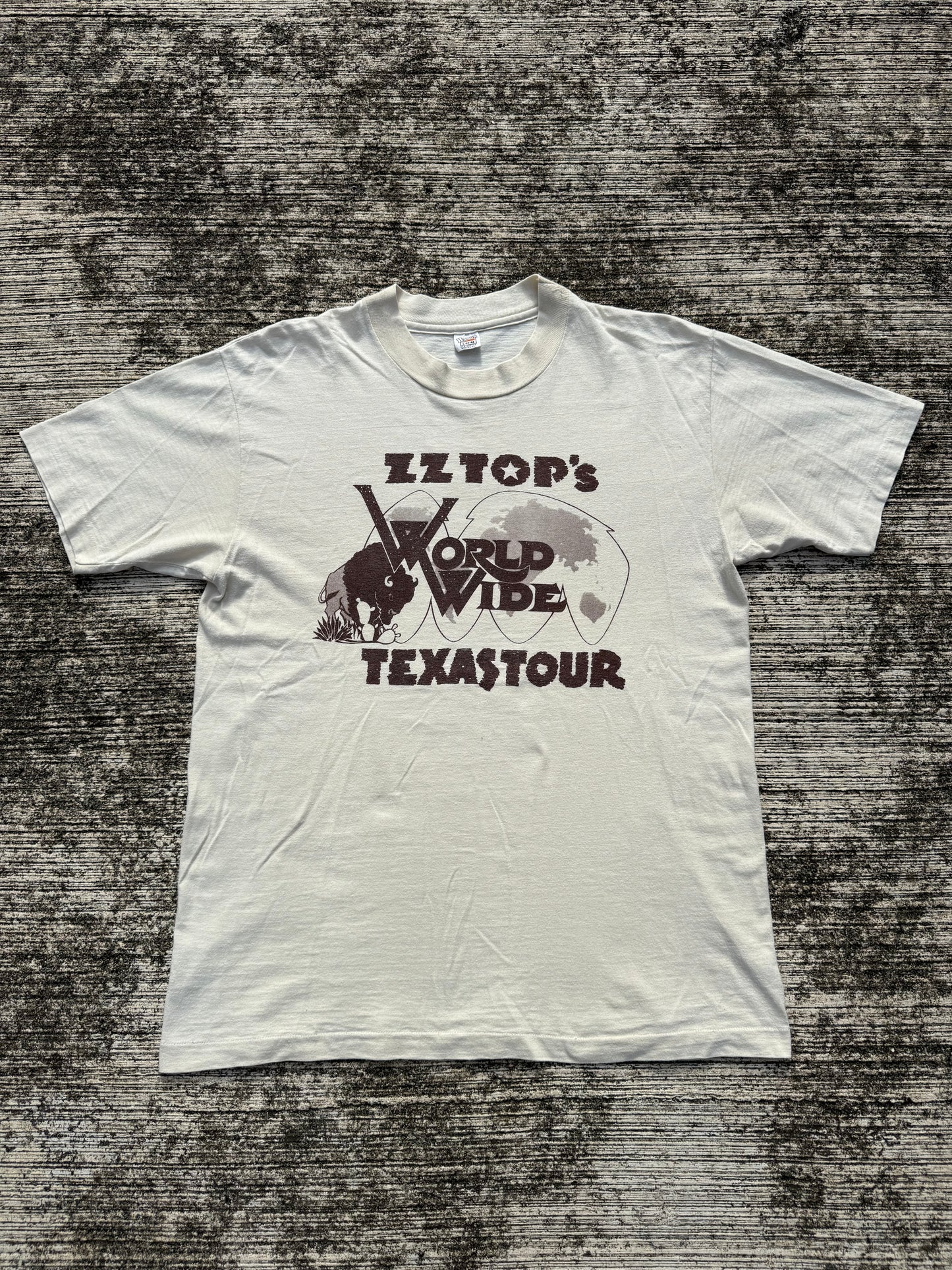 Vintage 70s ZZ Top Worldwide Texas Tour Tee Made in USA