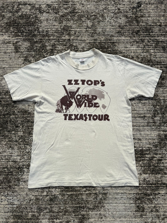 Vintage 70s ZZ Top Worldwide Texas Tour Tee Made in USA