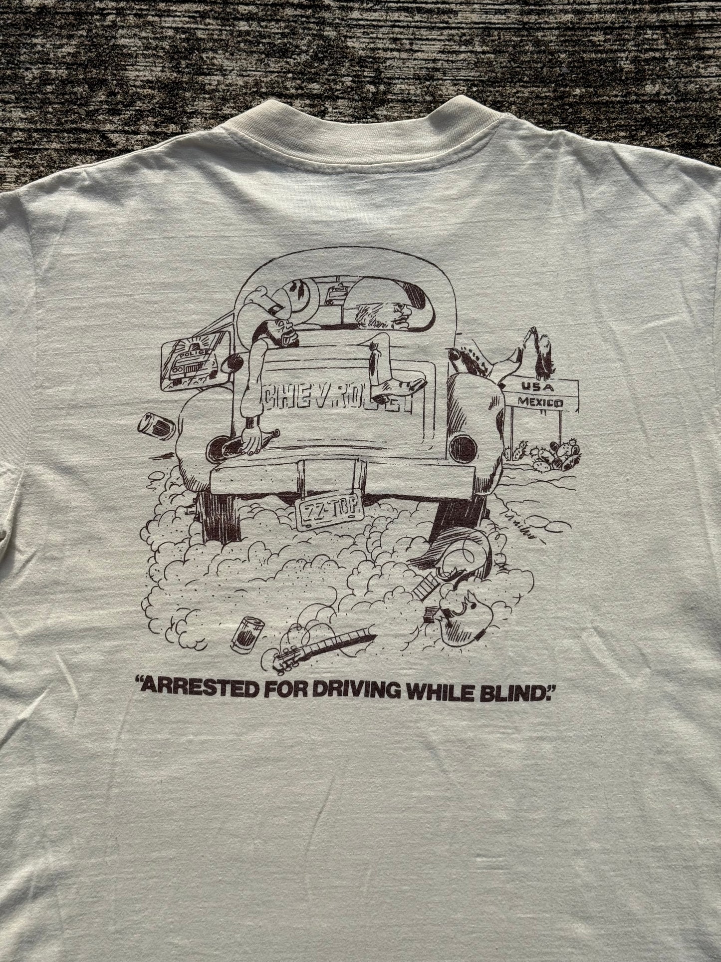 Vintage 70s ZZ Top Worldwide Texas Tour Tee Made in USA