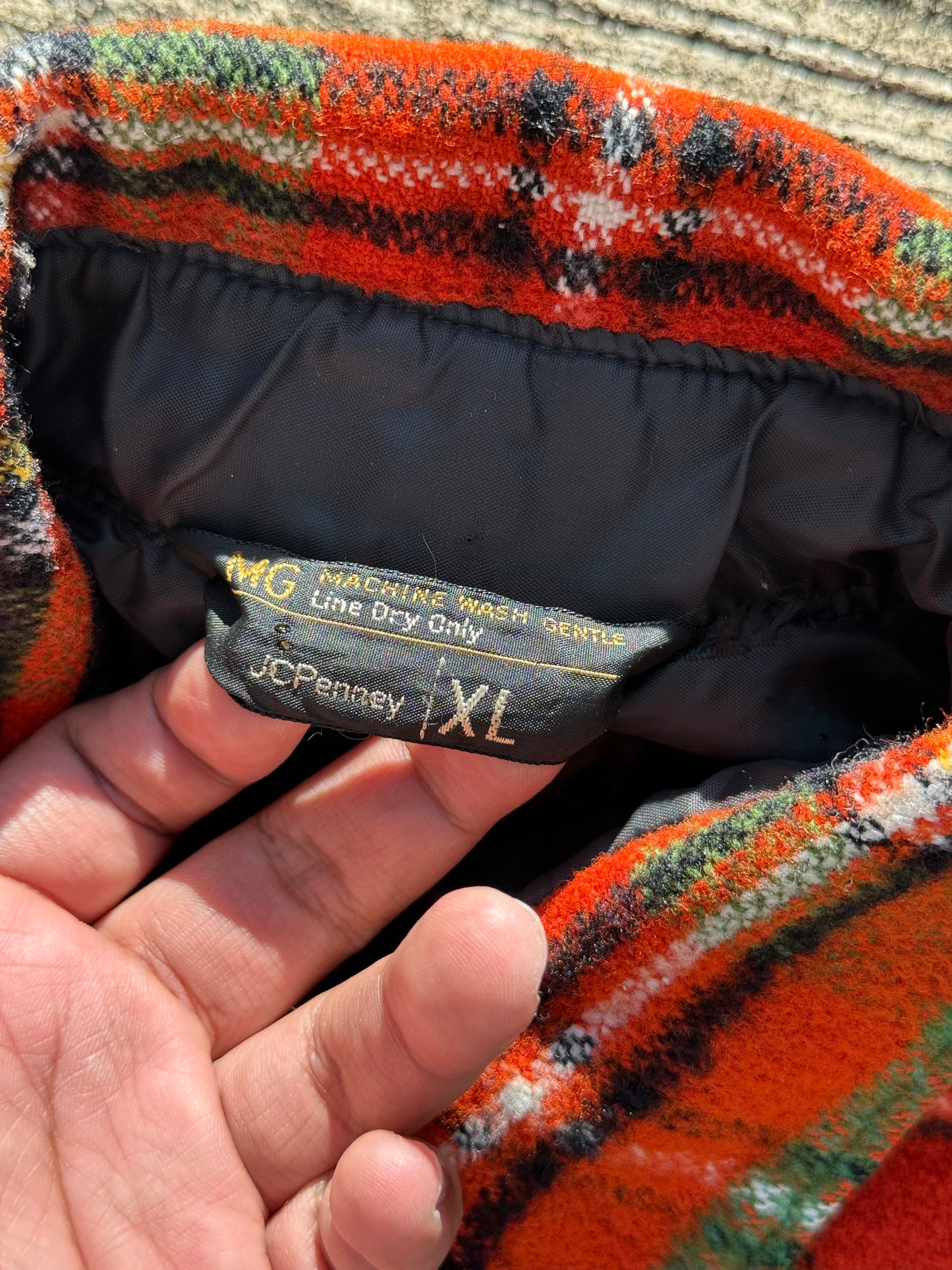 Vintage 1980s JC Penney Wool Blend Plaid Shirt Jacket Red Green Tartan  Workwear