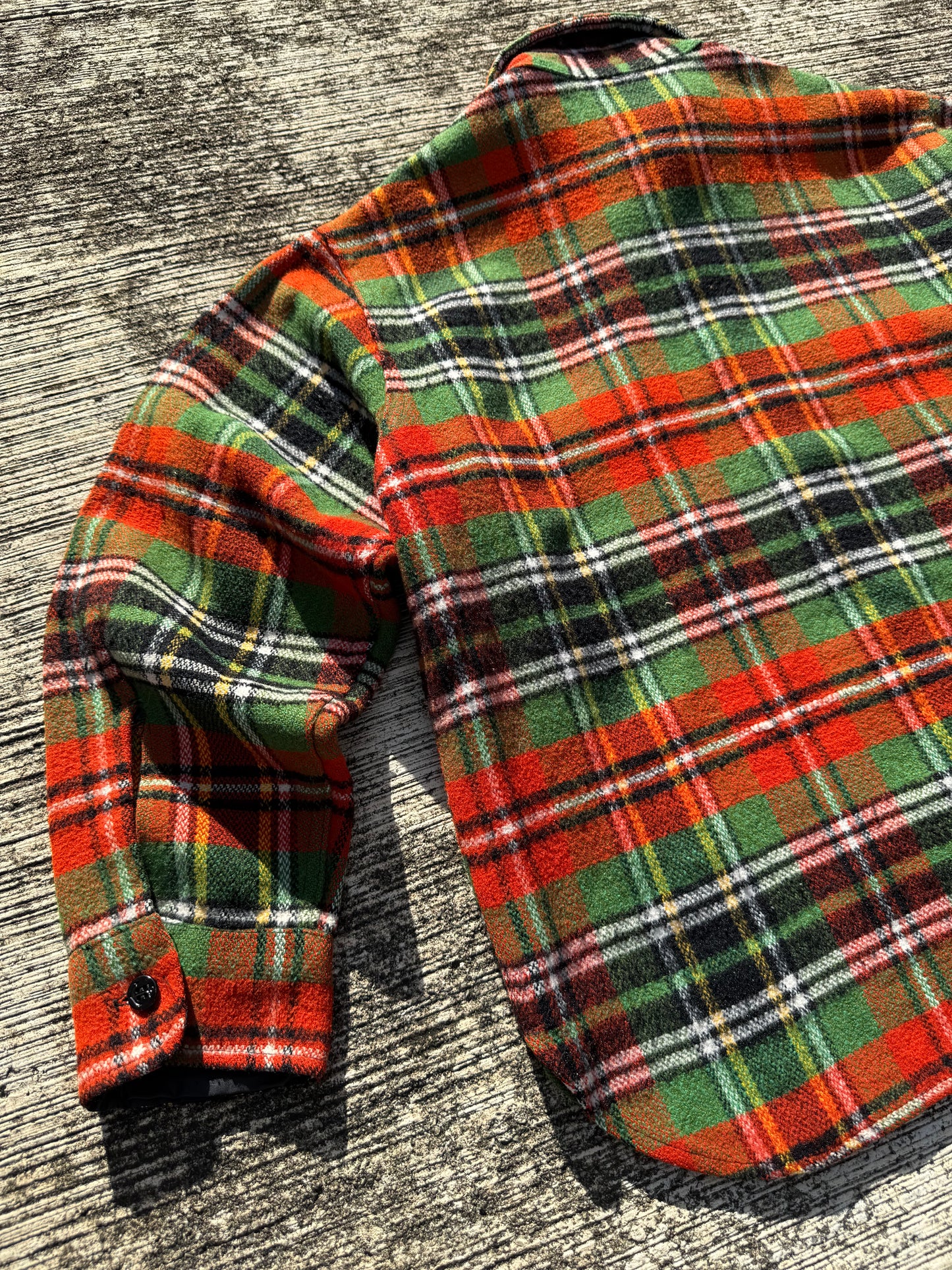 Vintage 1980s JC Penney Wool Blend Plaid Shirt Jacket Red Green Tartan  Workwear
