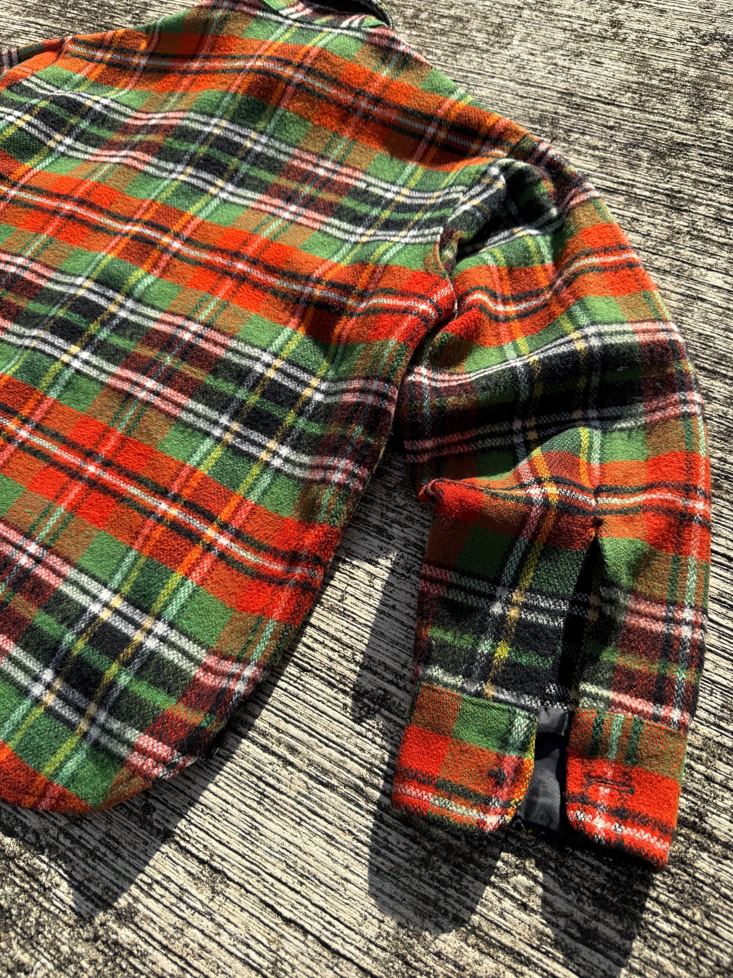 Vintage 1980s JC Penney Wool Blend Plaid Shirt Jacket Red Green Tartan  Workwear