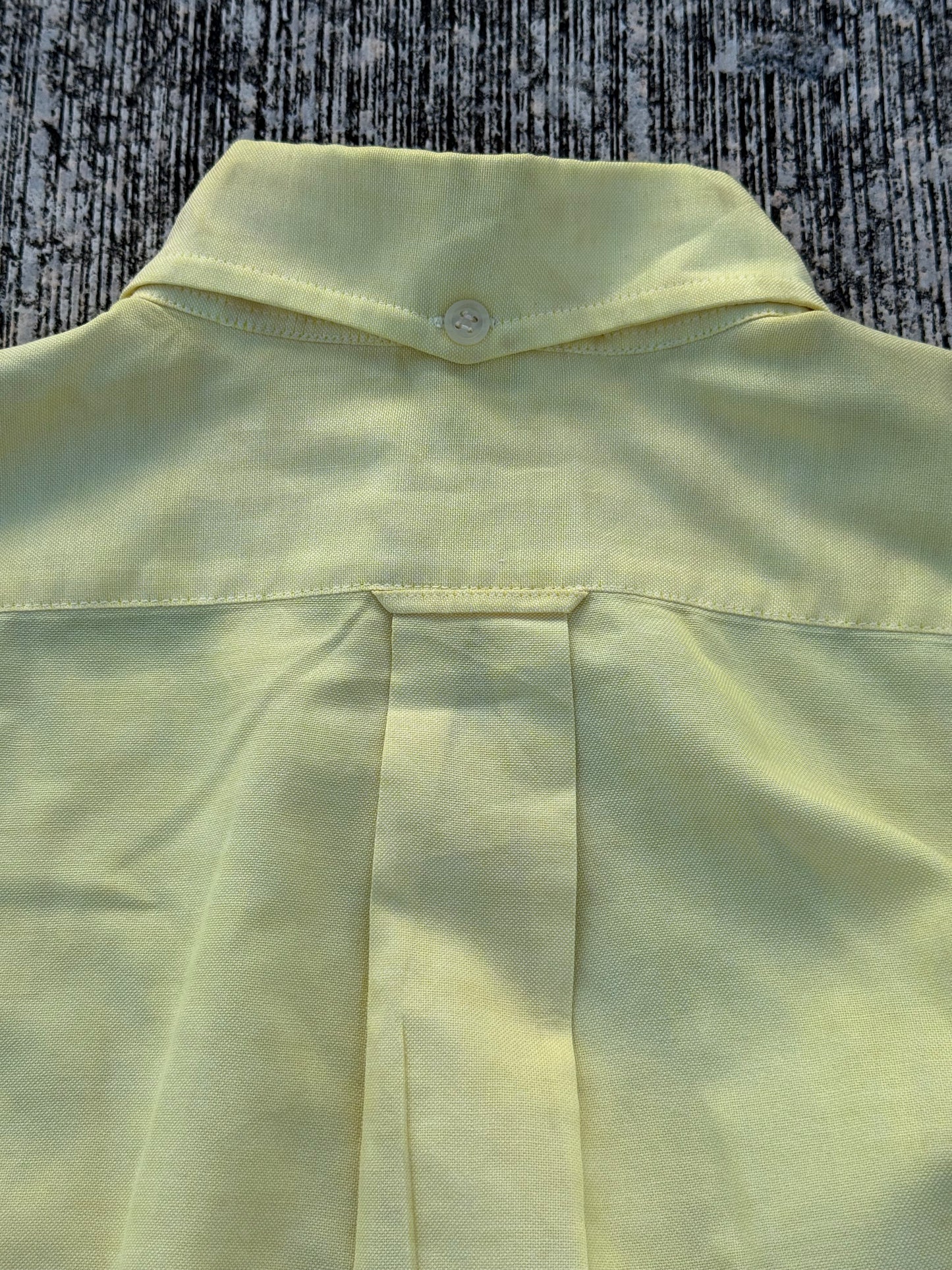 Vintage 70s–80s FANCYING Yellow Button-Down Short Sleeve Shirt