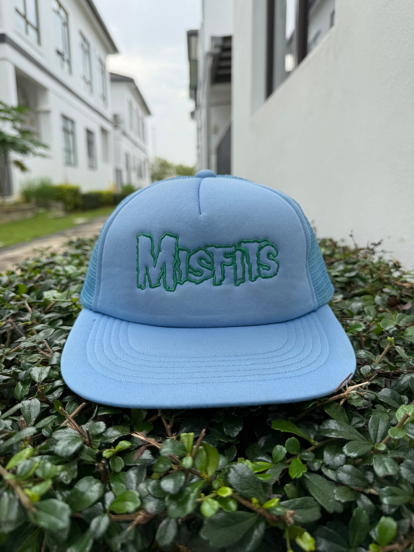 Vintage Misfits Embroidered Logo Trucker Cap (2000s Horror Punk Era)