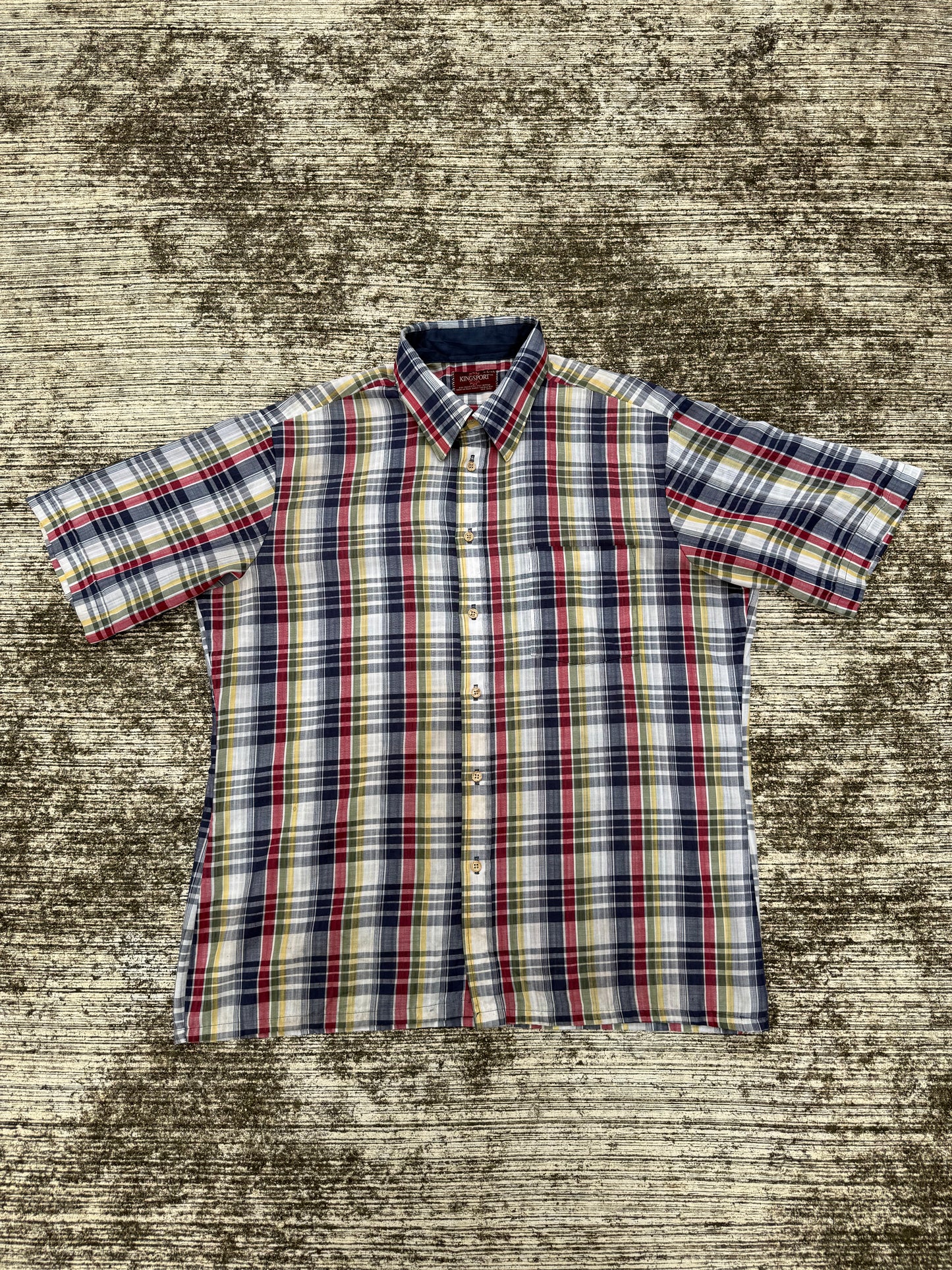 Vintage Kingsport Plaid Short Sleeve Shirt