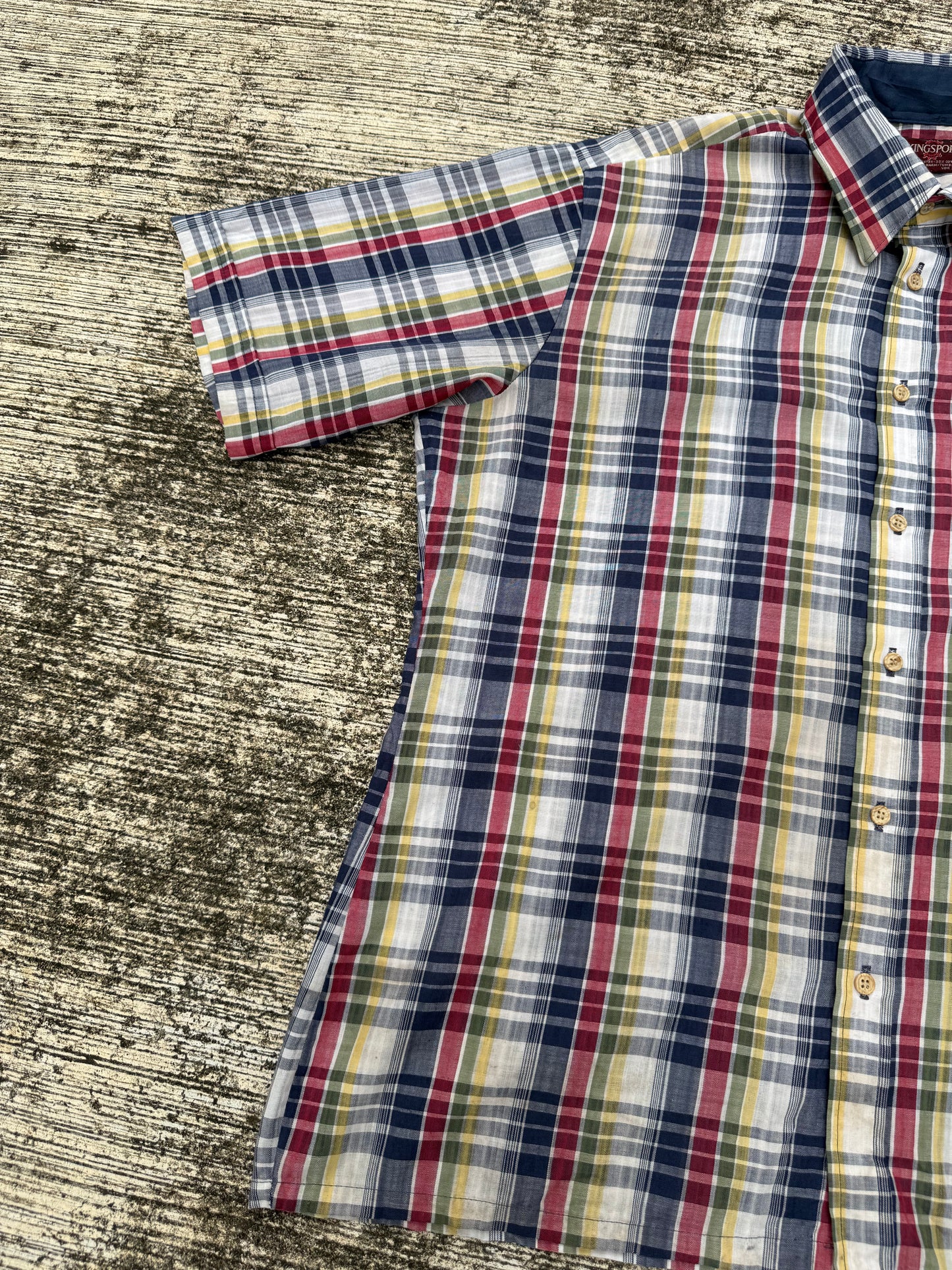 Vintage Kingsport Plaid Short Sleeve Shirt