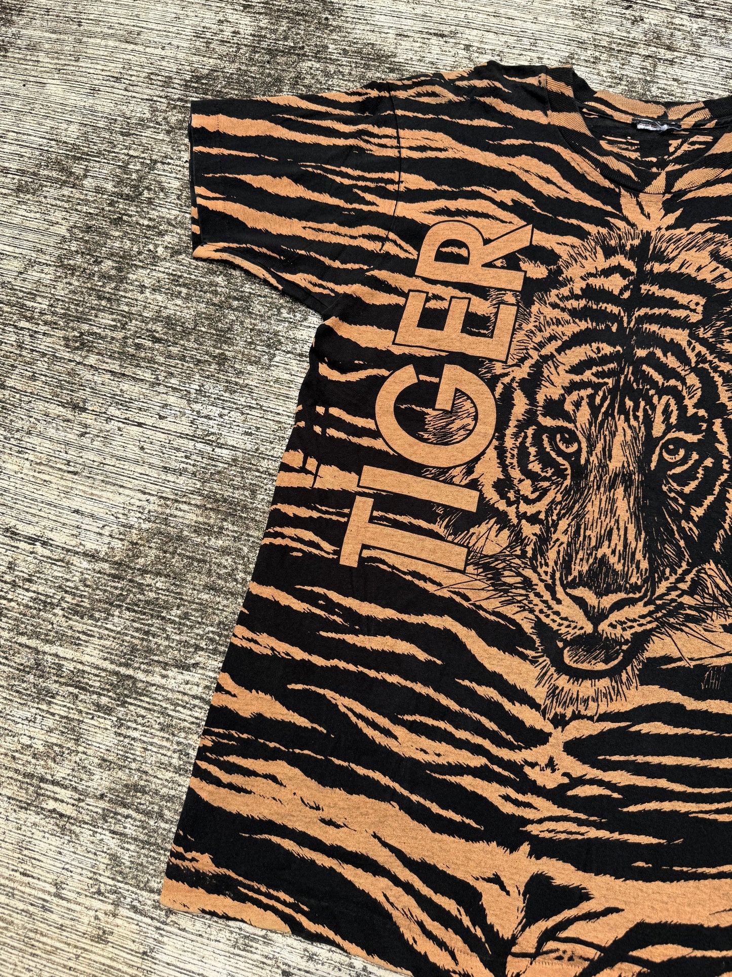 Vintage Tiger All Over Print T-Shirt