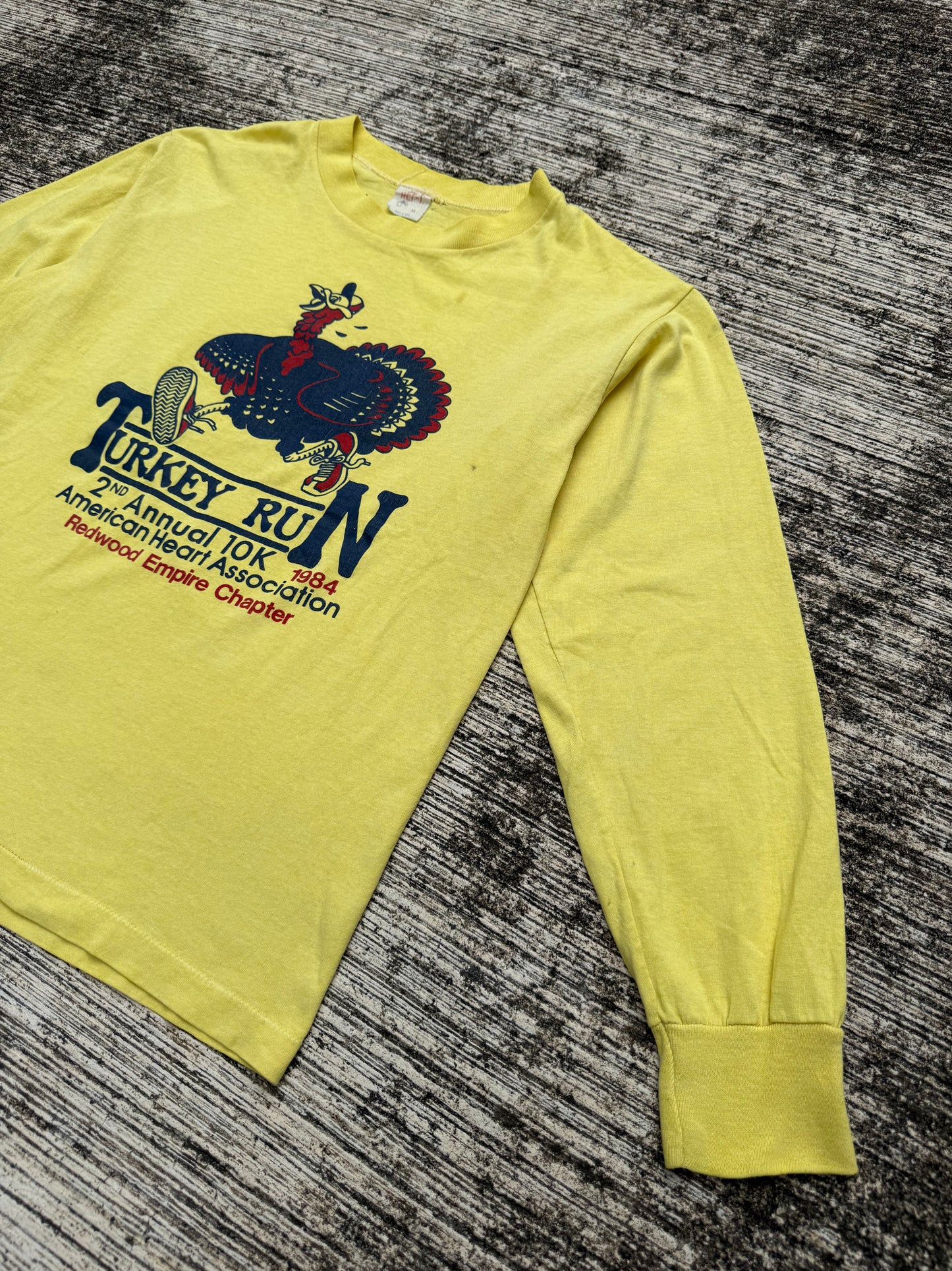 Vintage Turkey Run 10K Long Sleeve T-Shirt 1984