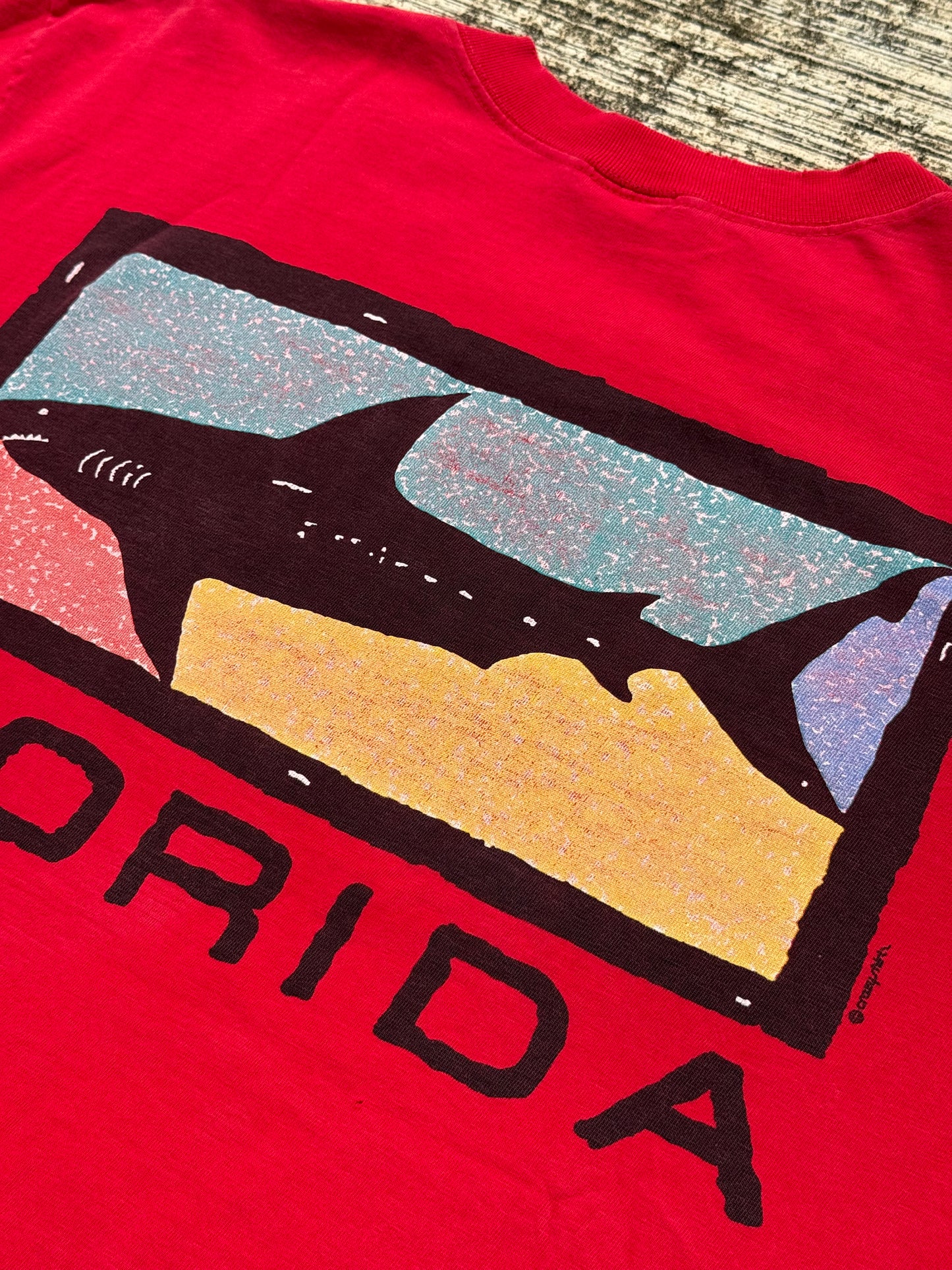 Vintage 90s Crazy Shirts Hawaii Florida Shark Tee