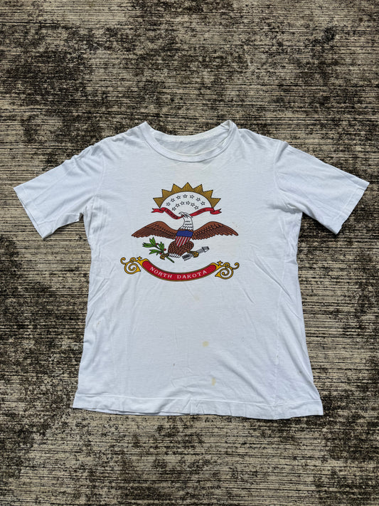 Vintage 1970s–80s North Dakota State Flag Eagle Tee