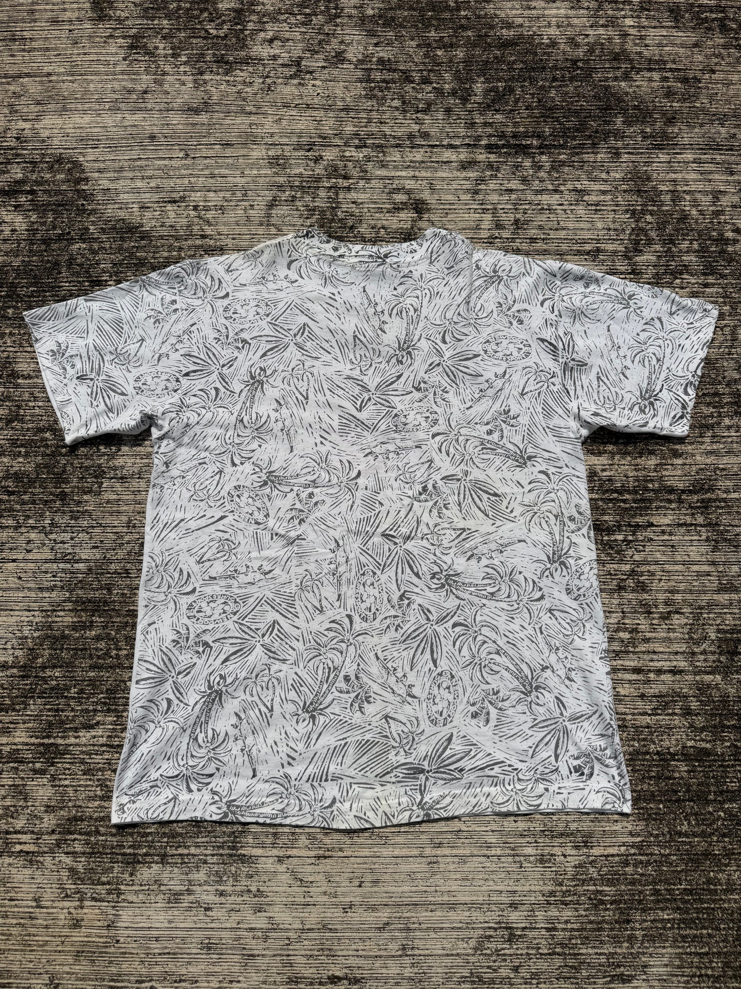 Vintage 1990s Local Beat Tribal Graphic All Over Print Tee