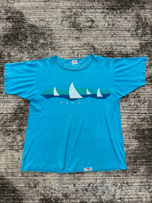 Vintage 1980s Crazy Shirts Hawaii Sailing Tee