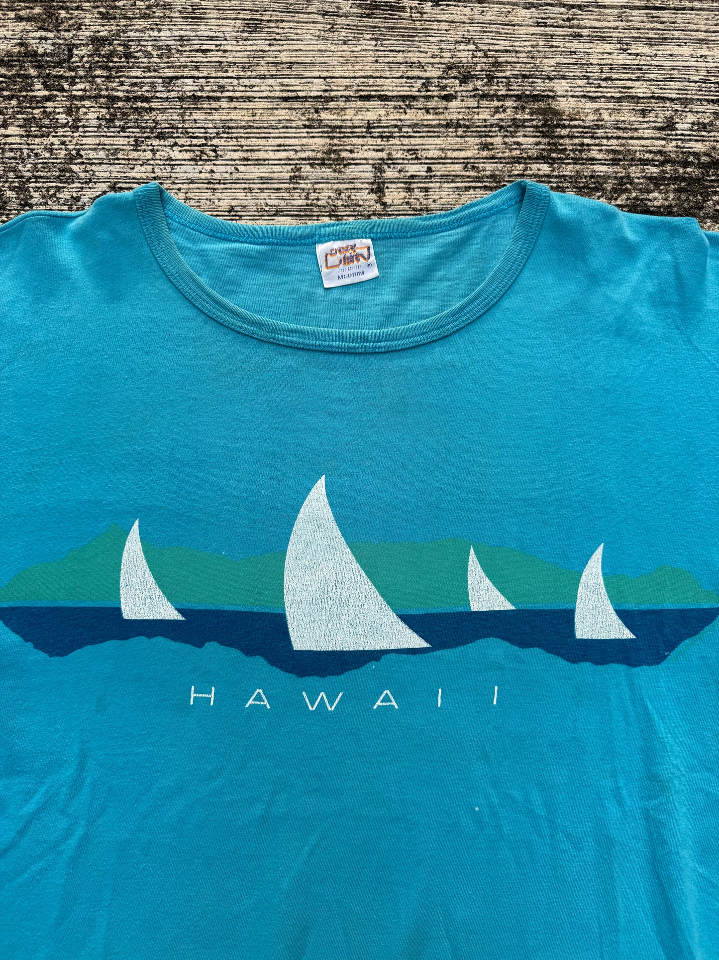 Vintage 1980s Crazy Shirts Hawaii Sailing Tee