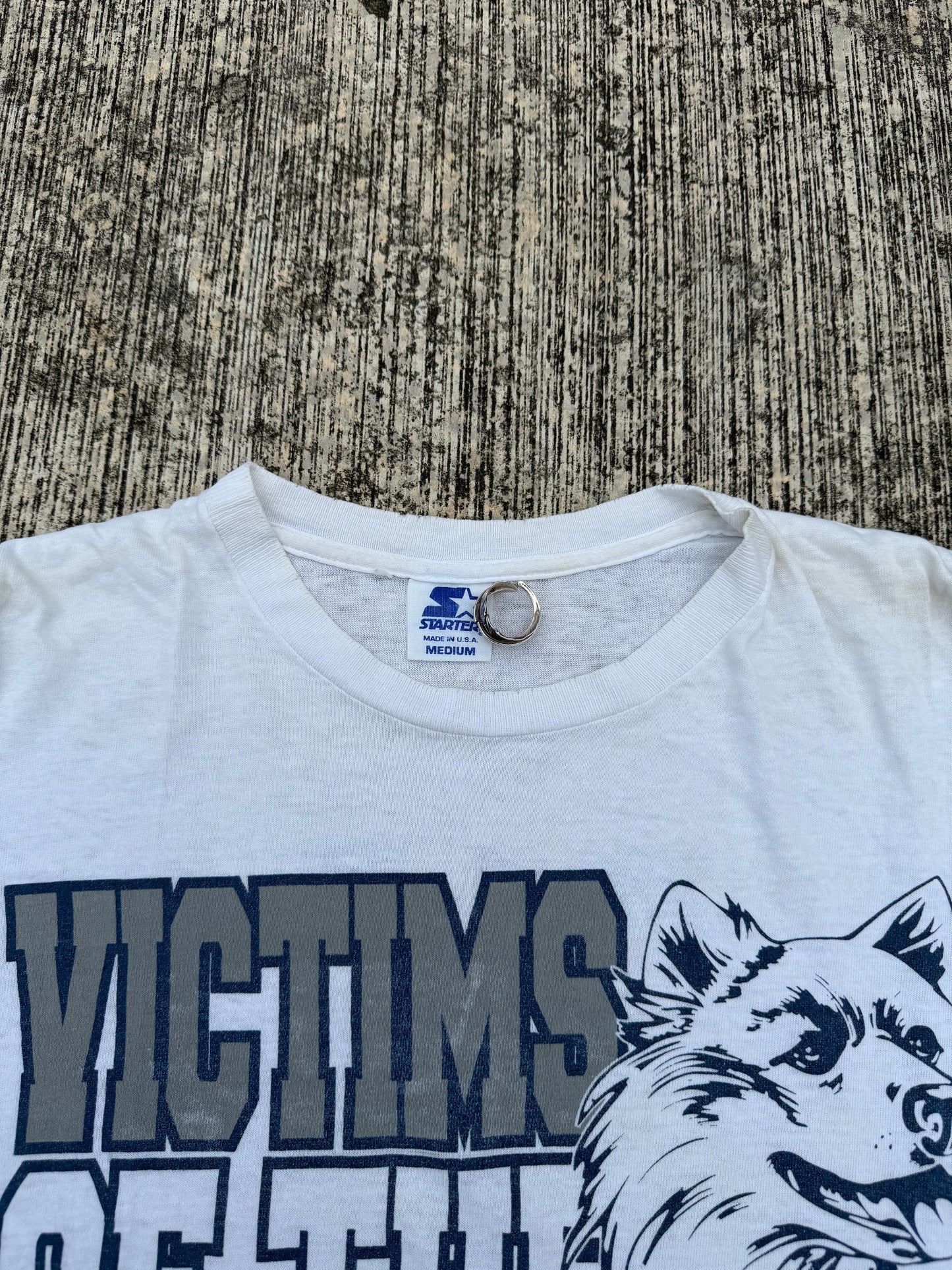Vintage Victims of the Huskies Starter Tee 90s College Sports Graphic