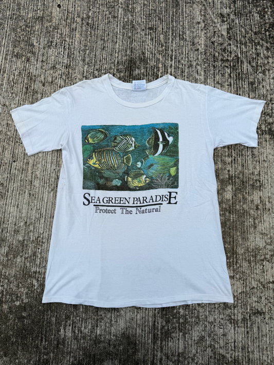 Vintage 90s Hanes “Sea Green Paradise” Ocean Tee