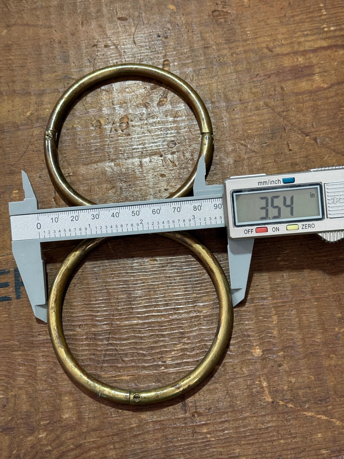 Vintage Utility Brass Ring Industrial Key Holder Loop Heavy Duty