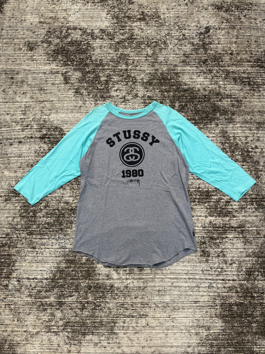 Stüssy 1980 Logo Raglan 3/4 Sleeve Tee