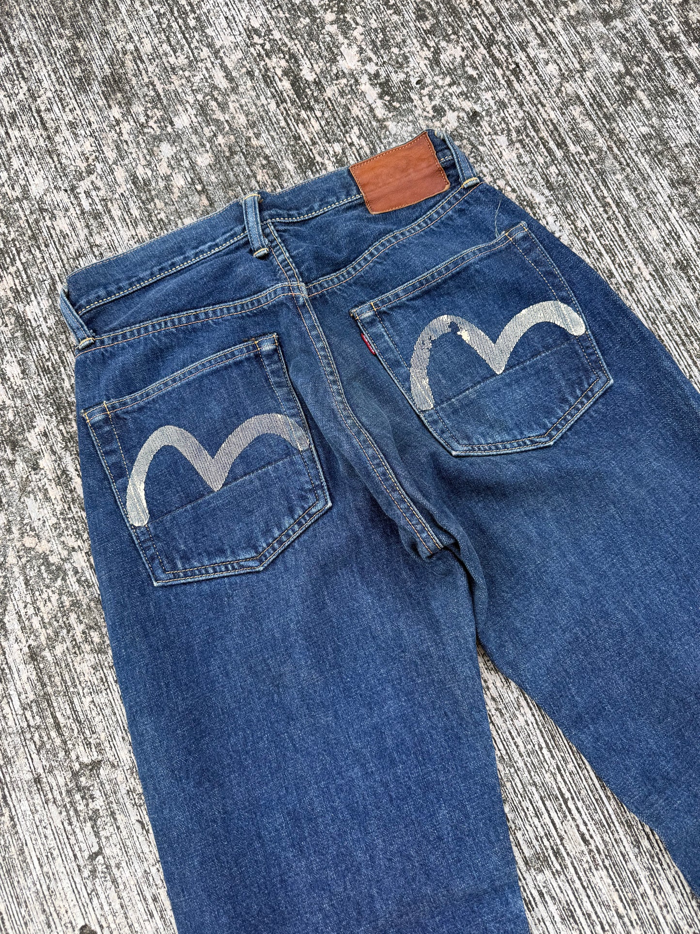 Vintage Evisu No.2 Selvedge Jeans (Osaka Era, Painted Arcs, 1990s Made in Japan)