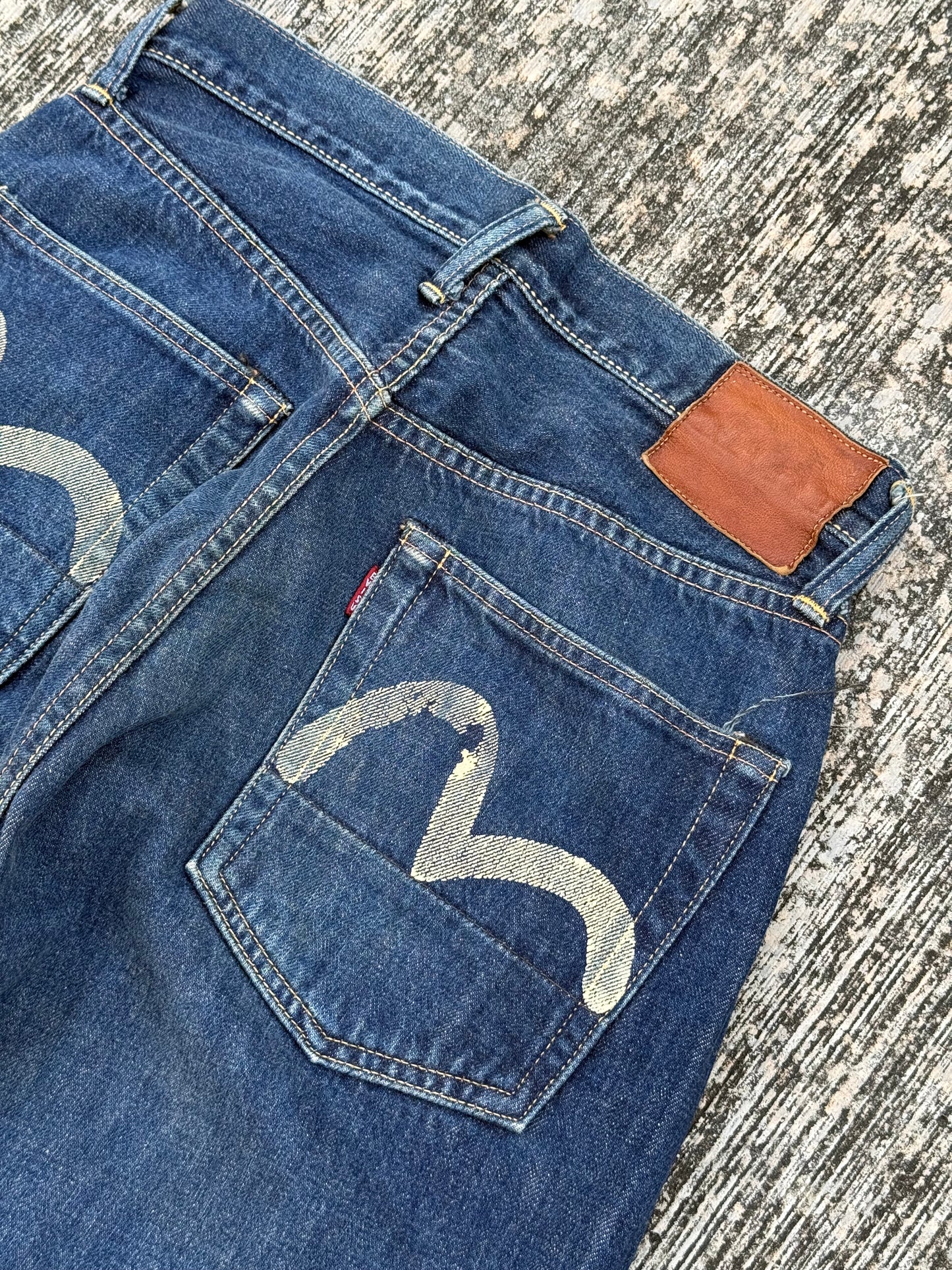 Vintage Evisu No.2 Selvedge Jeans (Osaka Era, Painted Arcs, 1990s Made in Japan)
