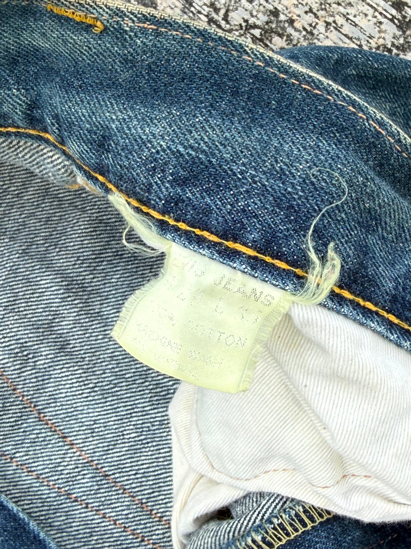 Vintage Evis No 2 Selvedge Jeans Cinch Back (Pre-Evisu Era)