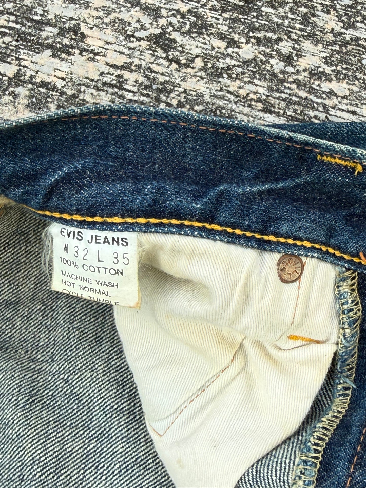 Vintage Evis Lot 2501R XX Selvedge Jeans Made In Japan (Pre-Evisu Era)