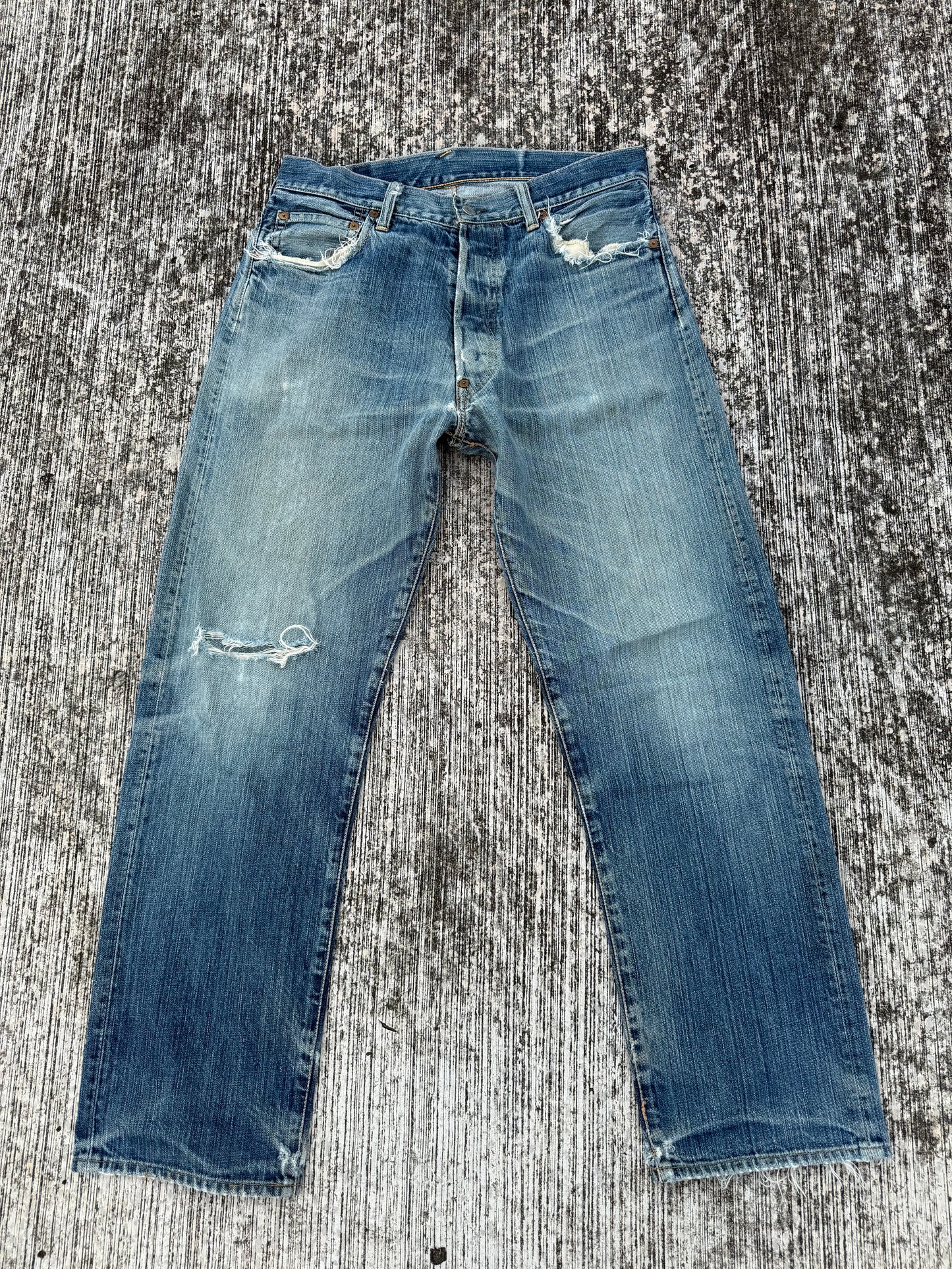 Vintage Evisu Japan Jeans Made In Japan – Heavy Fade & Distressed