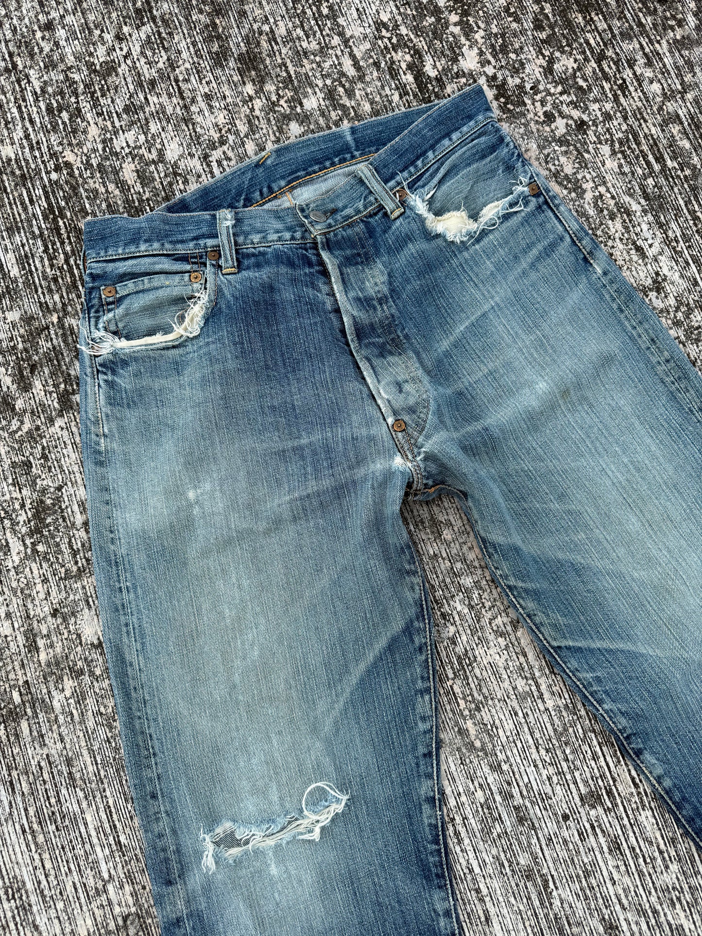 Vintage Evisu Japan Jeans Made In Japan – Heavy Fade & Distressed
