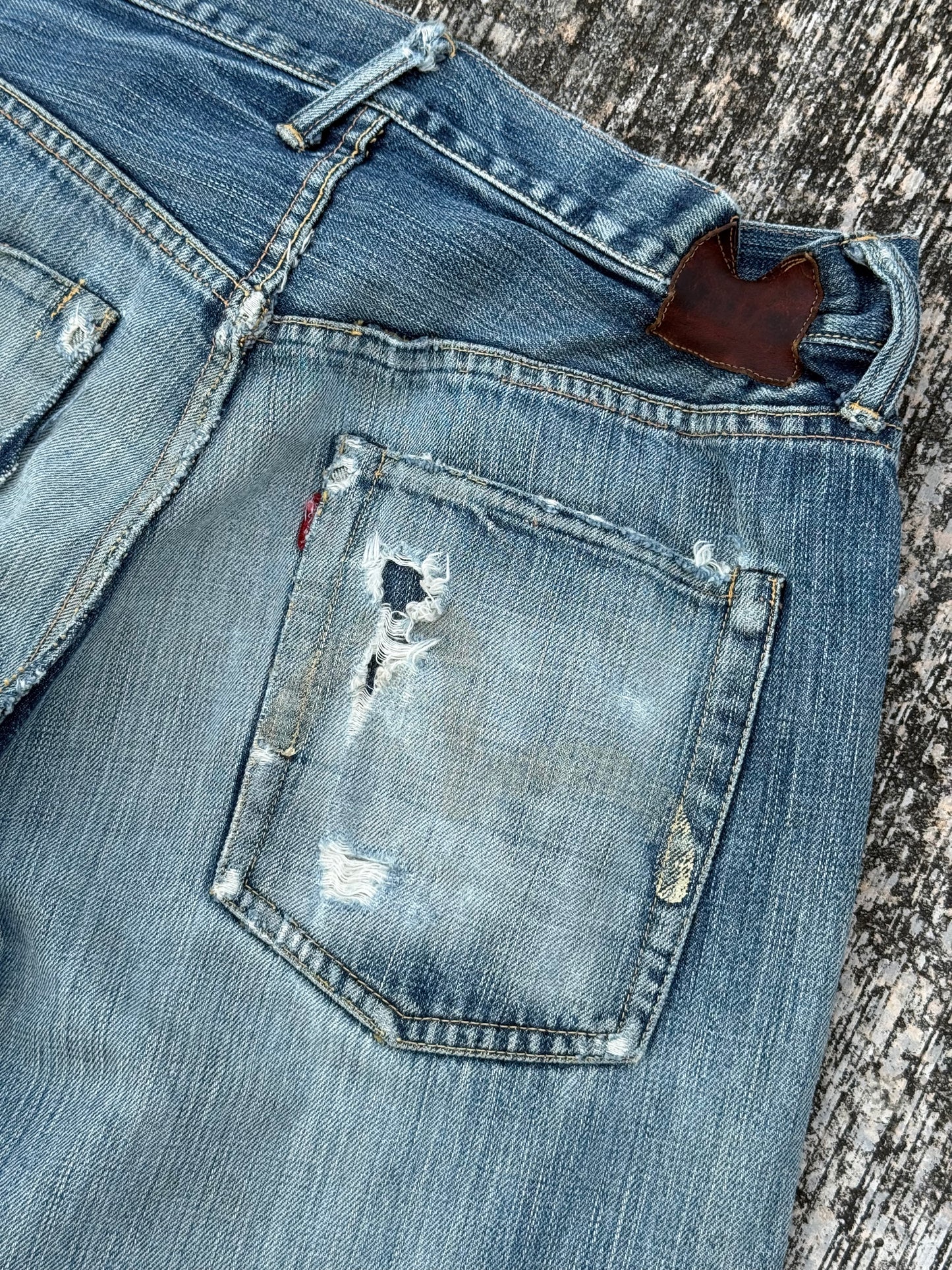 Vintage Evisu Japan Jeans Made In Japan – Heavy Fade & Distressed