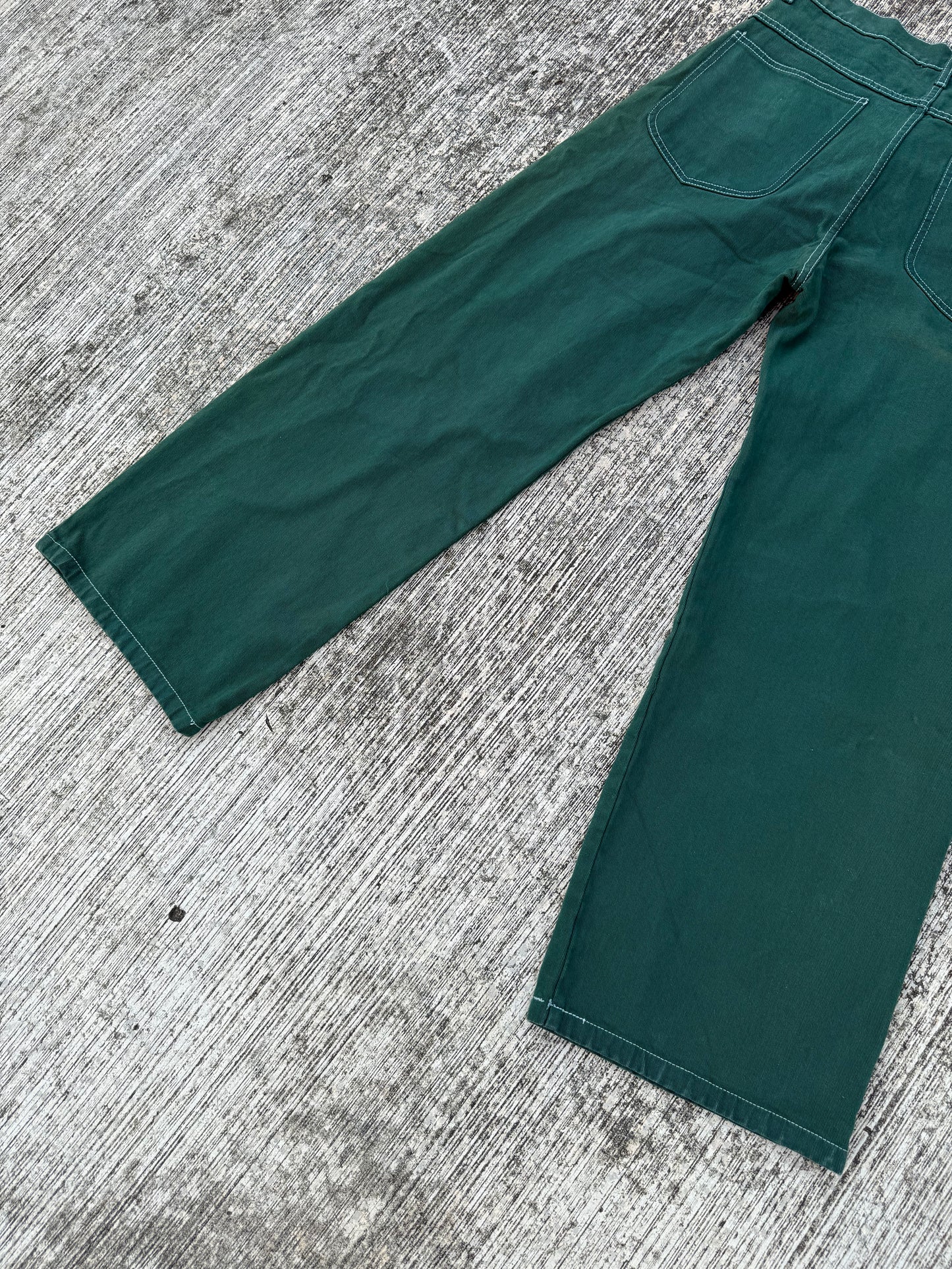 Vintage Airwalk Green Denim Pants Made In Usa (1990s Skate Era)