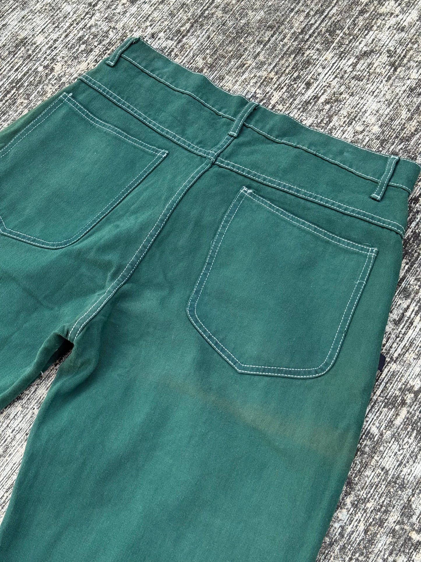Vintage Airwalk Green Denim Pants Made In Usa (1990s Skate Era)